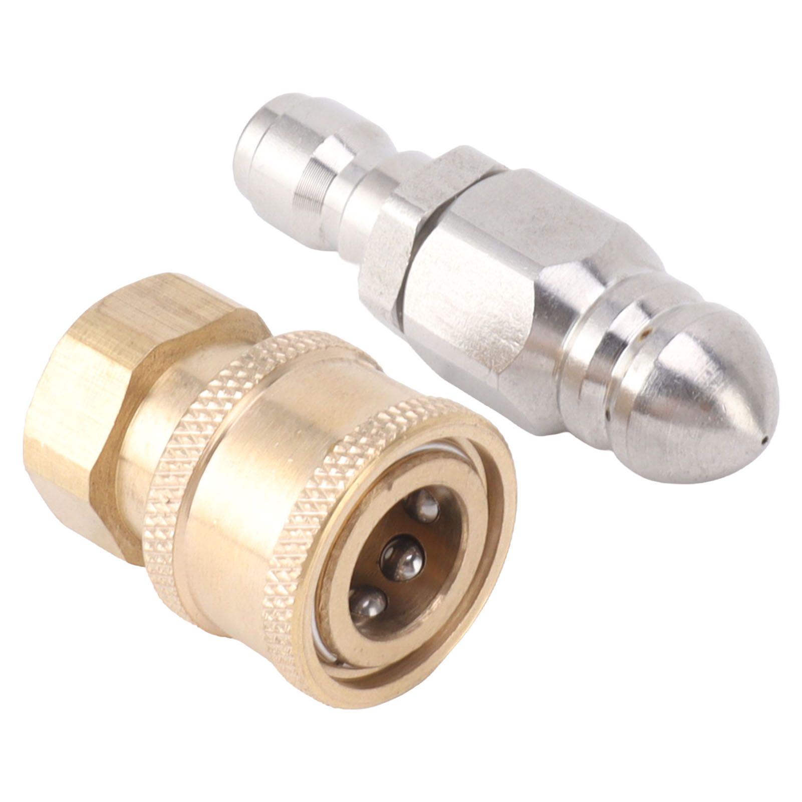 Compact Sewer Nozzle G1/4 Quick Insert Drain Hose Nozzle Pressure Washer Nozzle Fittings Sewer for Internal Thread G3/8 - Image 3