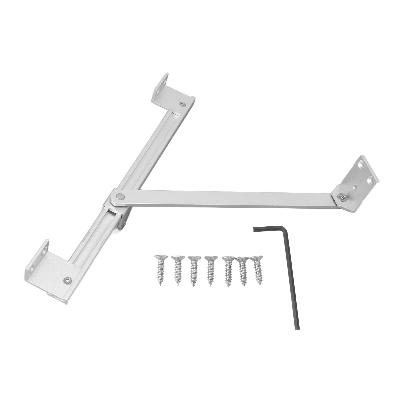 Casement Window Hinge Adjustable T Shape Positioning Window Safety Hinge Extrapolated Window Fitting for Home Office Silver - Image 1