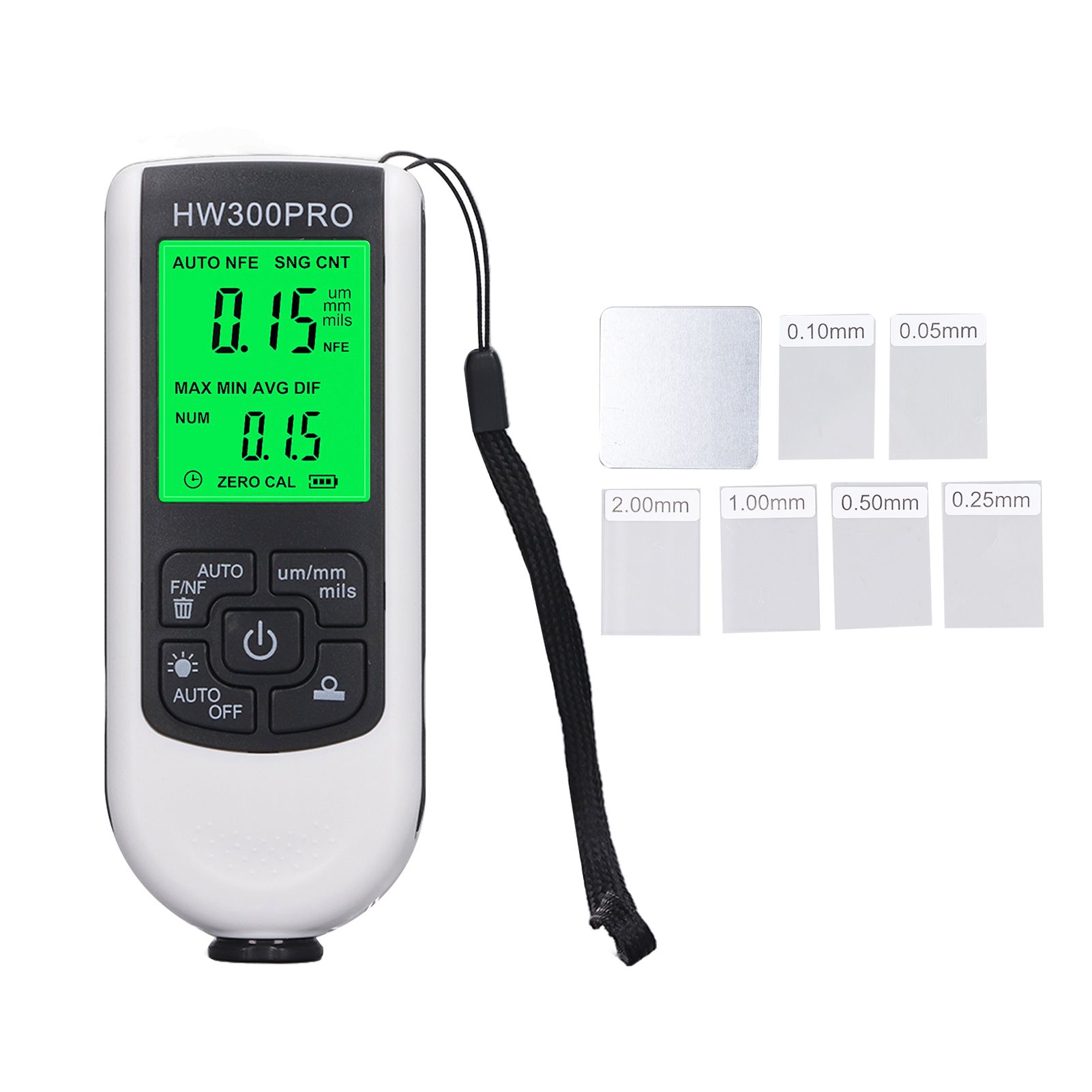 Coating Thickness Gauge High Accuracy Paint Depth Gauge Meter Antislip Thickness Meter Gauge White - Image 1