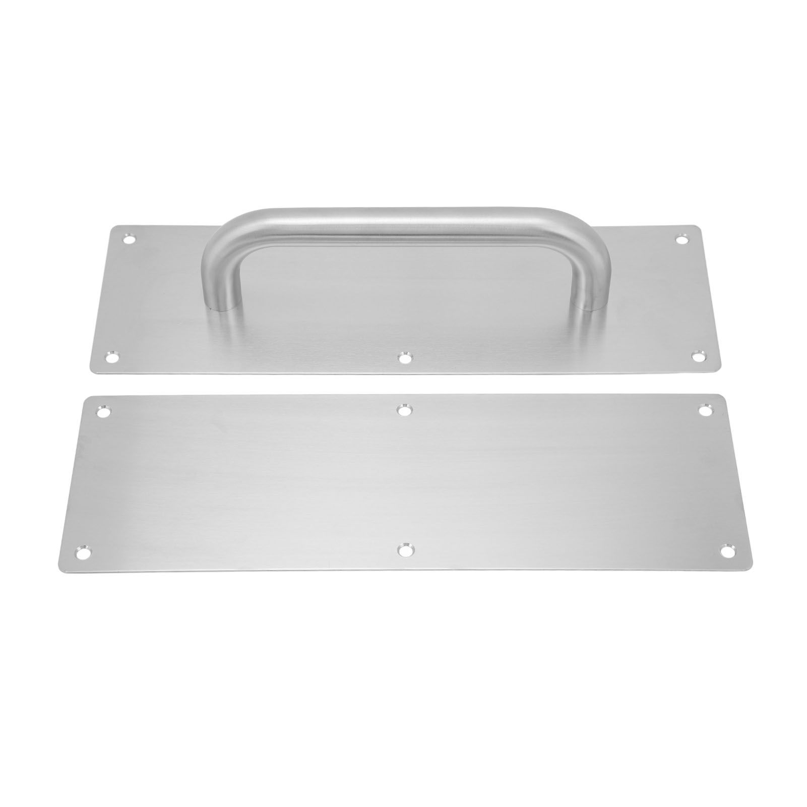 Pull Push Door Plate Handle with Screws 304 Stainless Steel White Oval Handle for Offices Hotels Restaurants - Image 2