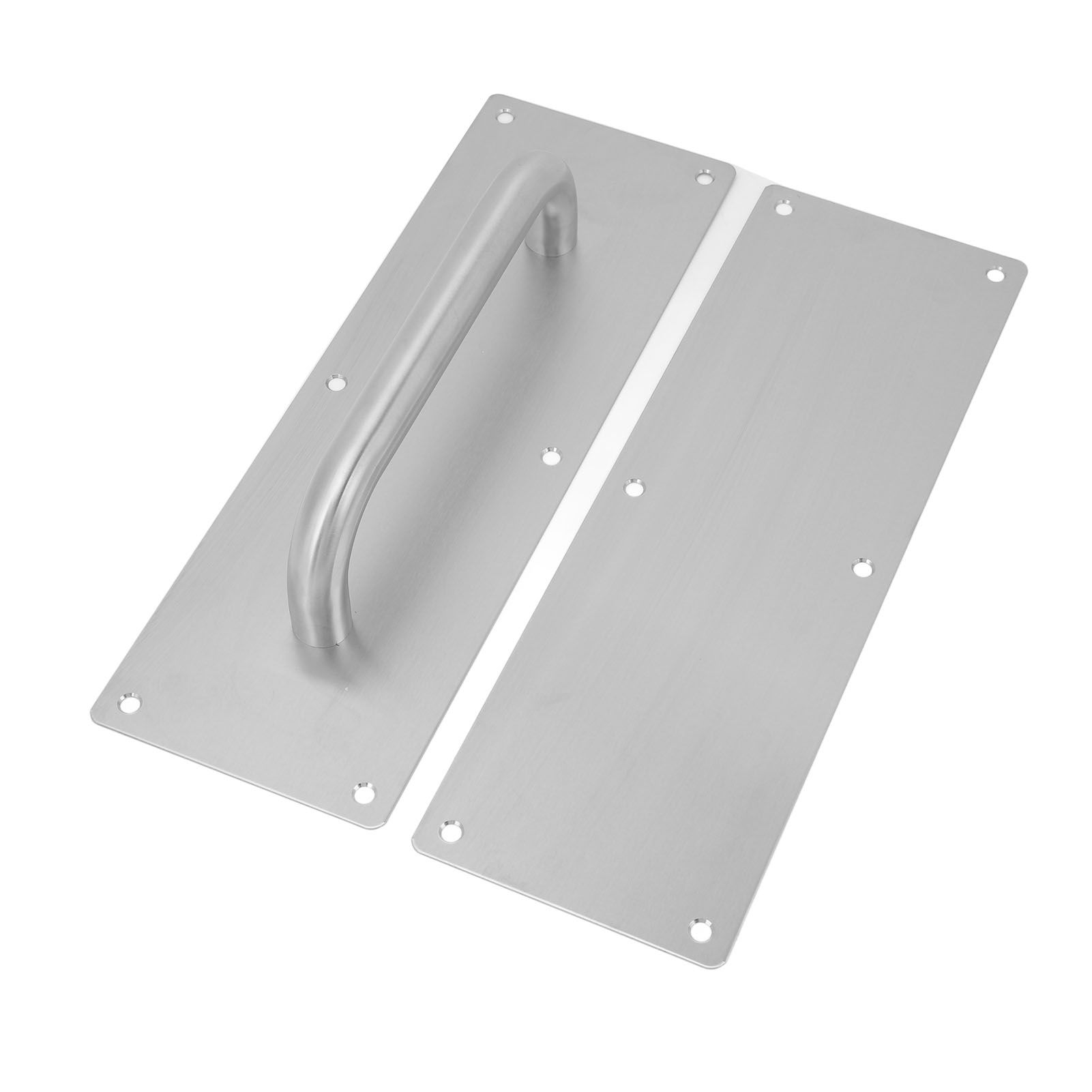 Pull Push Door Plate Handle with Screws 304 Stainless Steel White Oval Handle for Offices Hotels Restaurants - Image 3