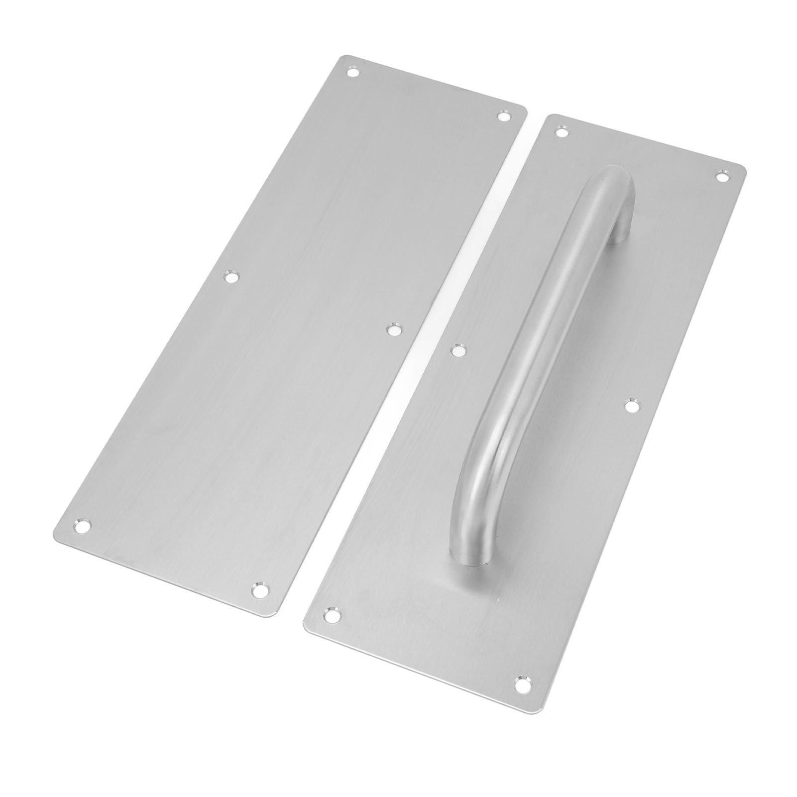 Pull Push Door Plate Handle with Screws 304 Stainless Steel White Oval Handle for Offices Hotels Restaurants - Image 4