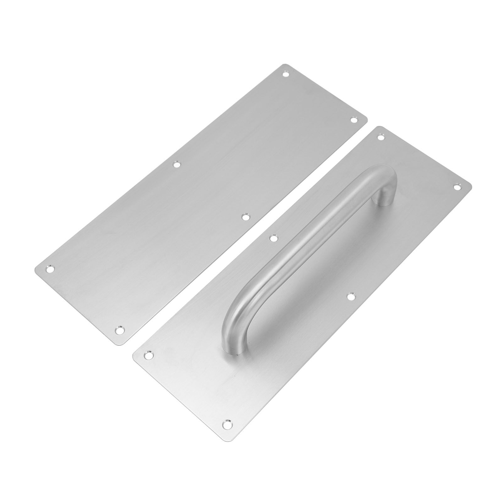 Pull Push Door Plate Handle with Screws 304 Stainless Steel White Oval Handle for Offices Hotels Restaurants - Image 5