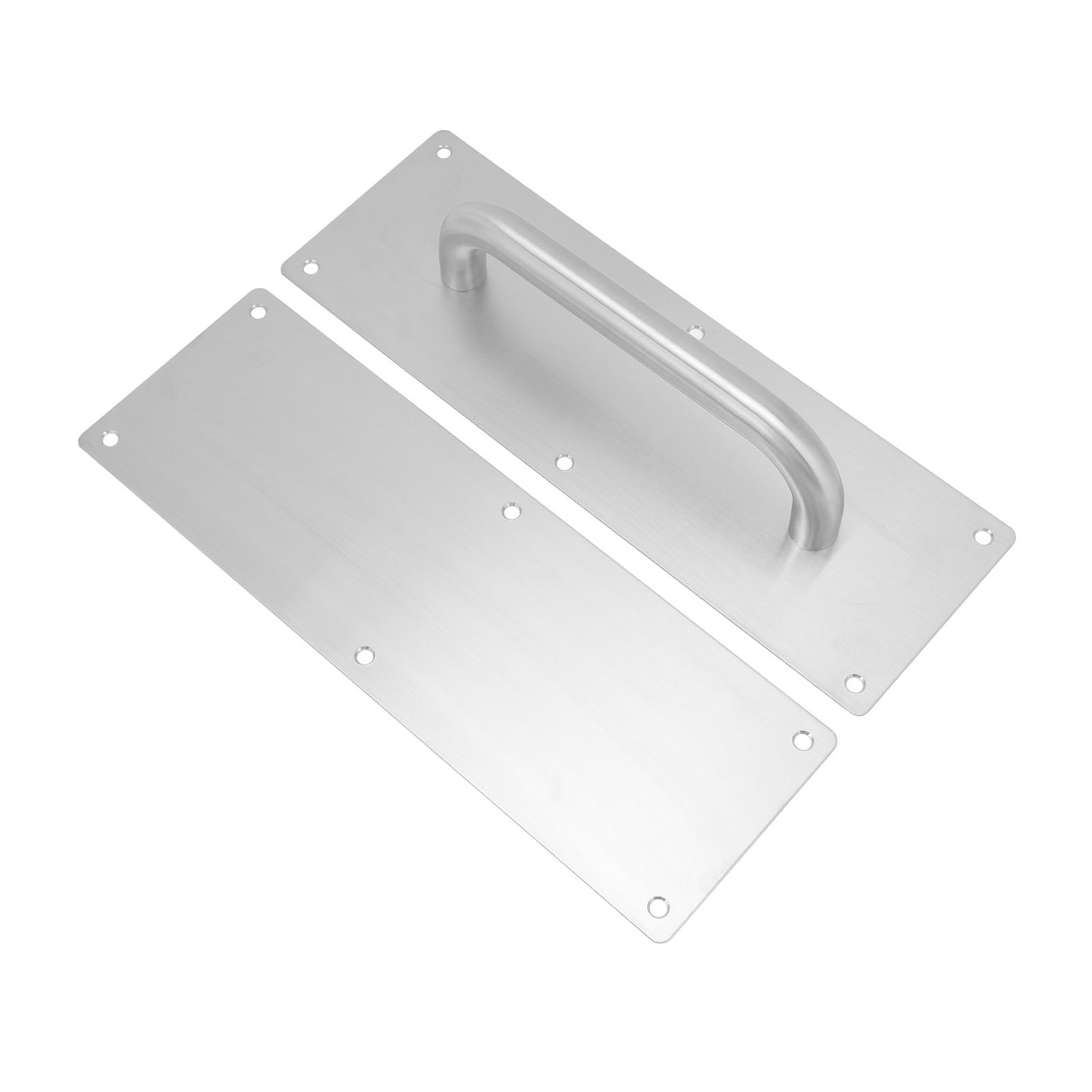Pull Push Door Plate Handle with Screws 304 Stainless Steel White Oval Handle for Offices Hotels Restaurants - Image 6