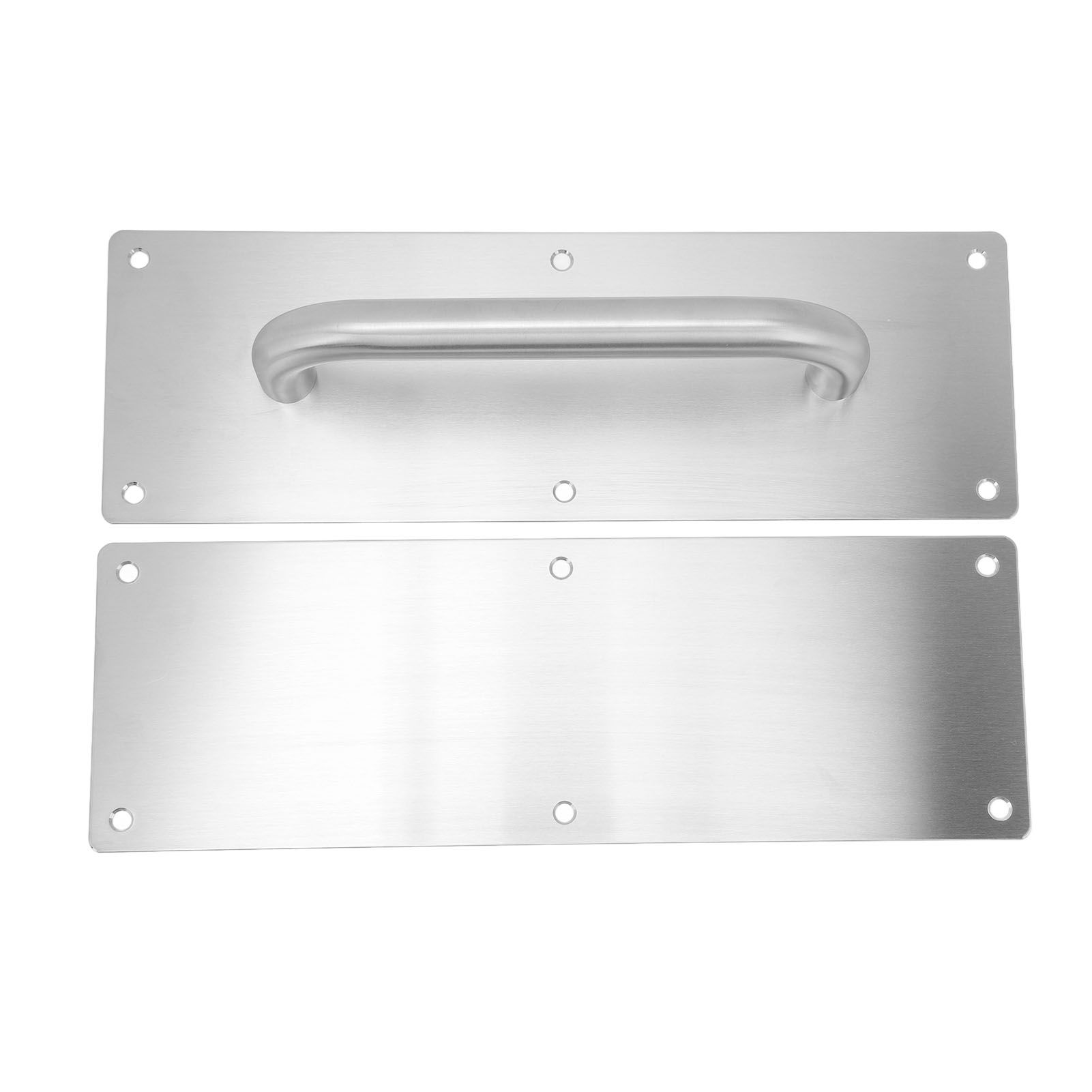Pull Push Door Plate Handle with Screws 304 Stainless Steel White Oval Handle for Offices Hotels Restaurants - Image 8