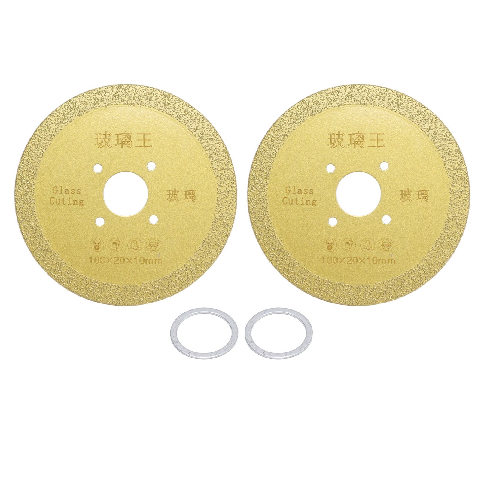2Pcs Cutting Saw Blade 100mm Diamond Ceramic Saw Blade Porcelain Cutting Blade for Angle Grinder Cutting Machine 100x10mm / 3.9x0.4in - Image 1