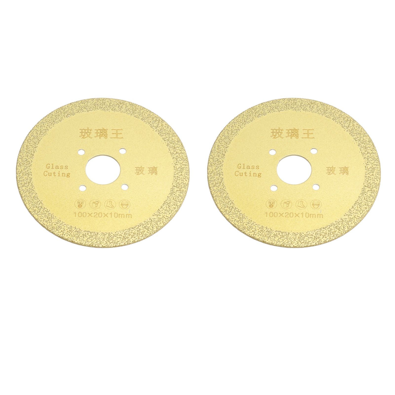 2Pcs Cutting Saw Blade 100mm Diamond Ceramic Saw Blade Porcelain Cutting Blade for Angle Grinder Cutting Machine 100x10mm / 3.9x0.4in - Image 2