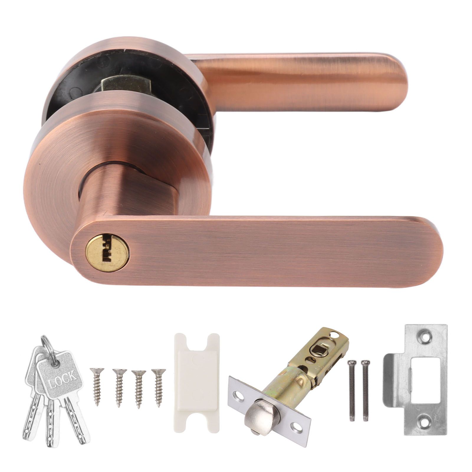 Passage Door Lever Set Aluminum Alloy Simple Modern Door Entry Lever Lock for Hallway Closet - Image 1