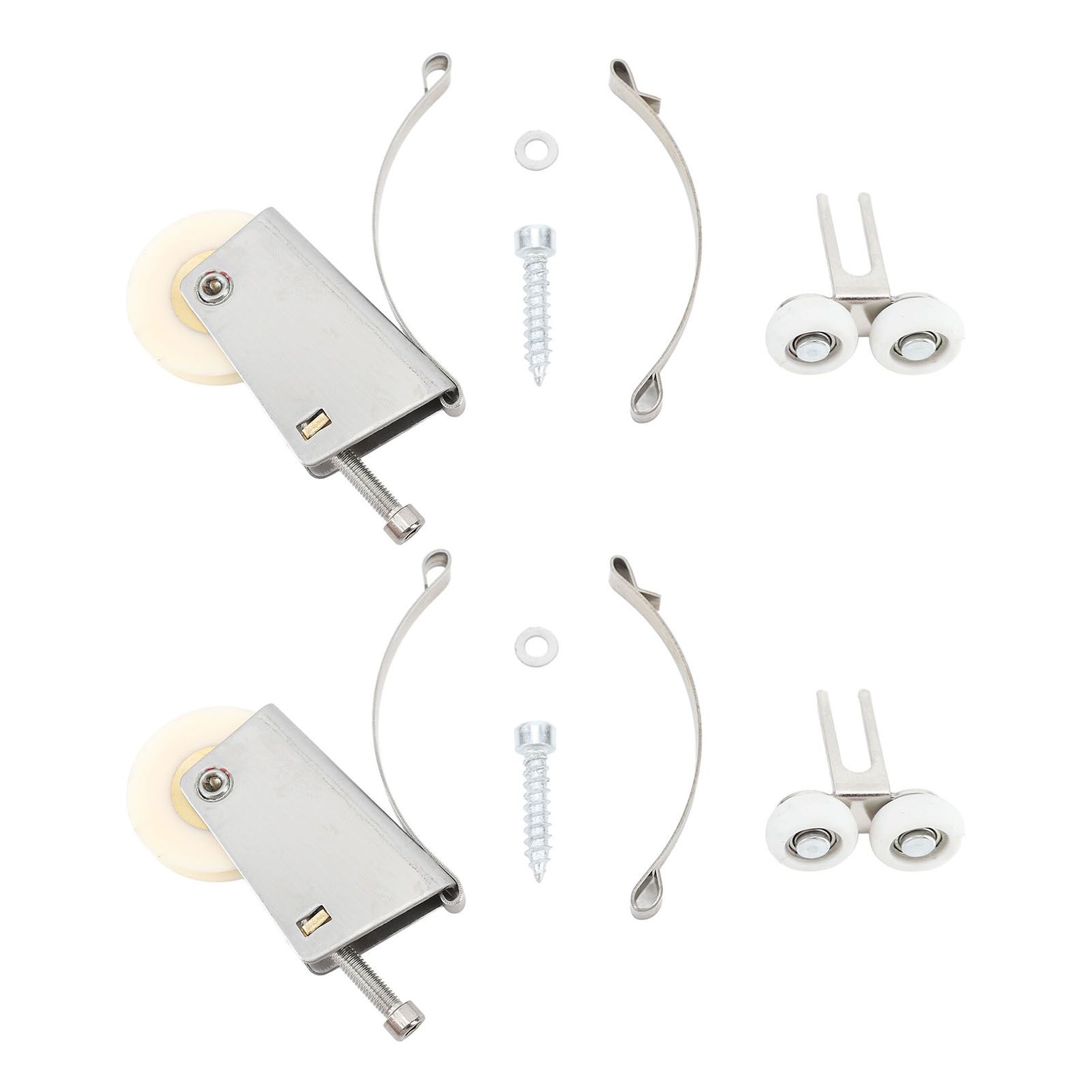 2Set Cabinet Sliding Door Window Roller Pulley Stainless Steel Sliding Door Window Roller Pulley Including Upper Wheel Waterproof Copper Core Concave Wheel - Image 1