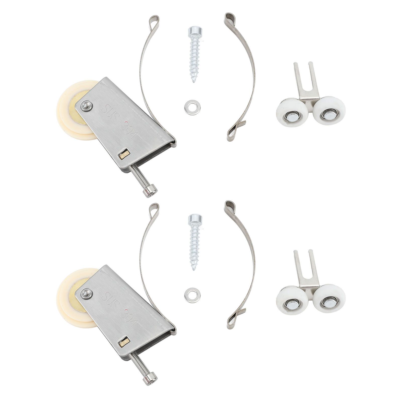 2Set Cabinet Sliding Door Window Roller Pulley Stainless Steel Sliding Door Window Roller Pulley Including Upper Wheel Waterproof Copper Core Cam Wheel - Image 1