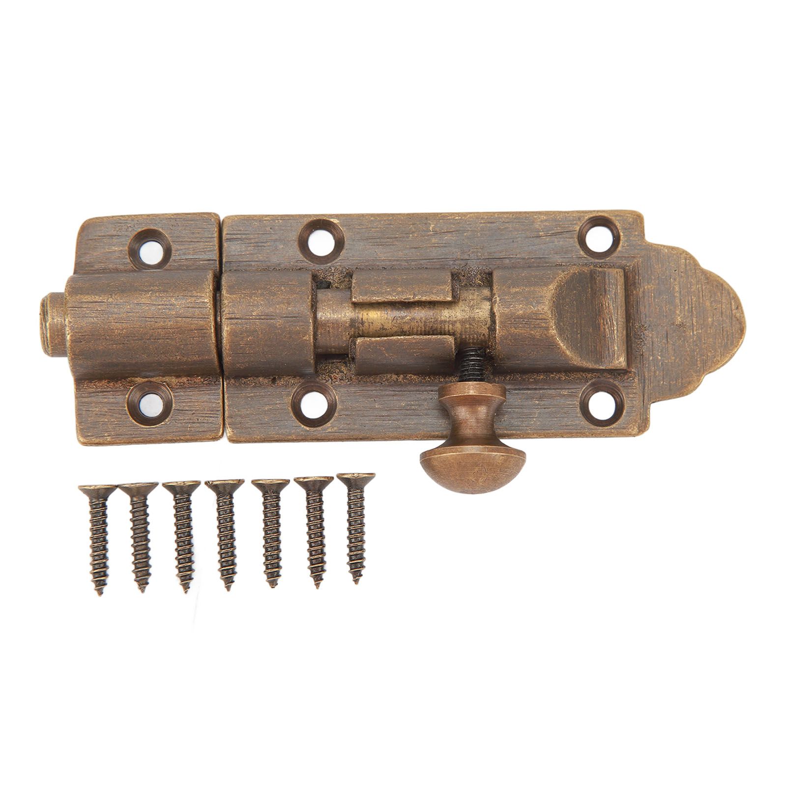 Barrel Bolt Buckle Rust Proof High Hardness Brass Antique Sliding Door Latch for Window Closet Furniture - Image 1