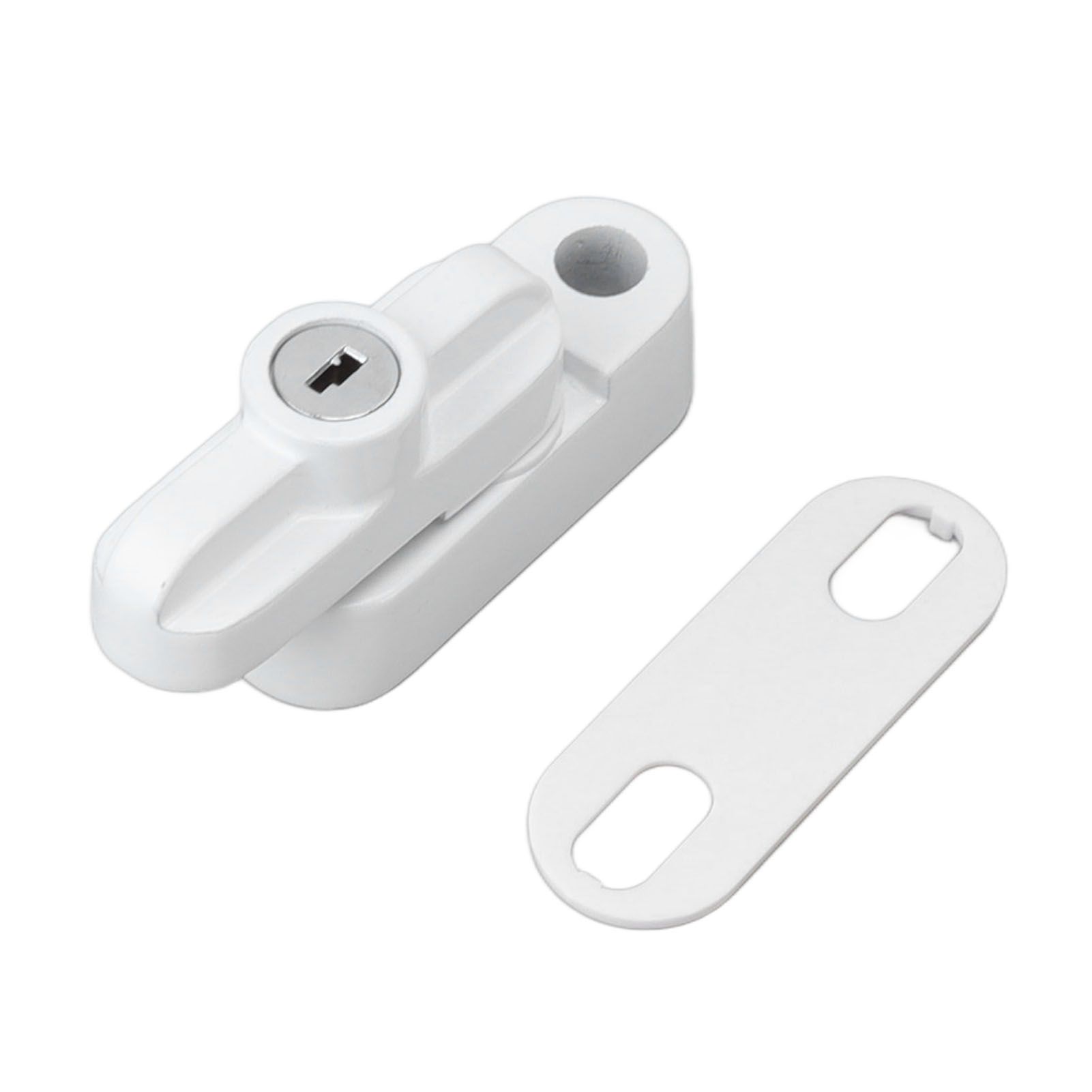 External Window Lock Catch Aluminum Alloy Anti Theft Flat Window Buckle Lock for Single Double Windows White - Image 5