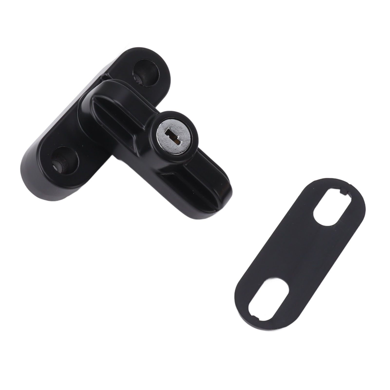 External Window Lock Catch Aluminum Alloy Anti Theft Flat Window Buckle Lock for Single Double Windows Black - Image 4
