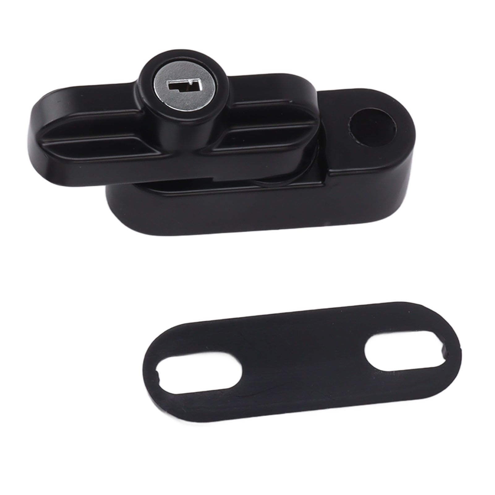 External Window Lock Catch Aluminum Alloy Anti Theft Flat Window Buckle Lock for Single Double Windows Black - Image 6