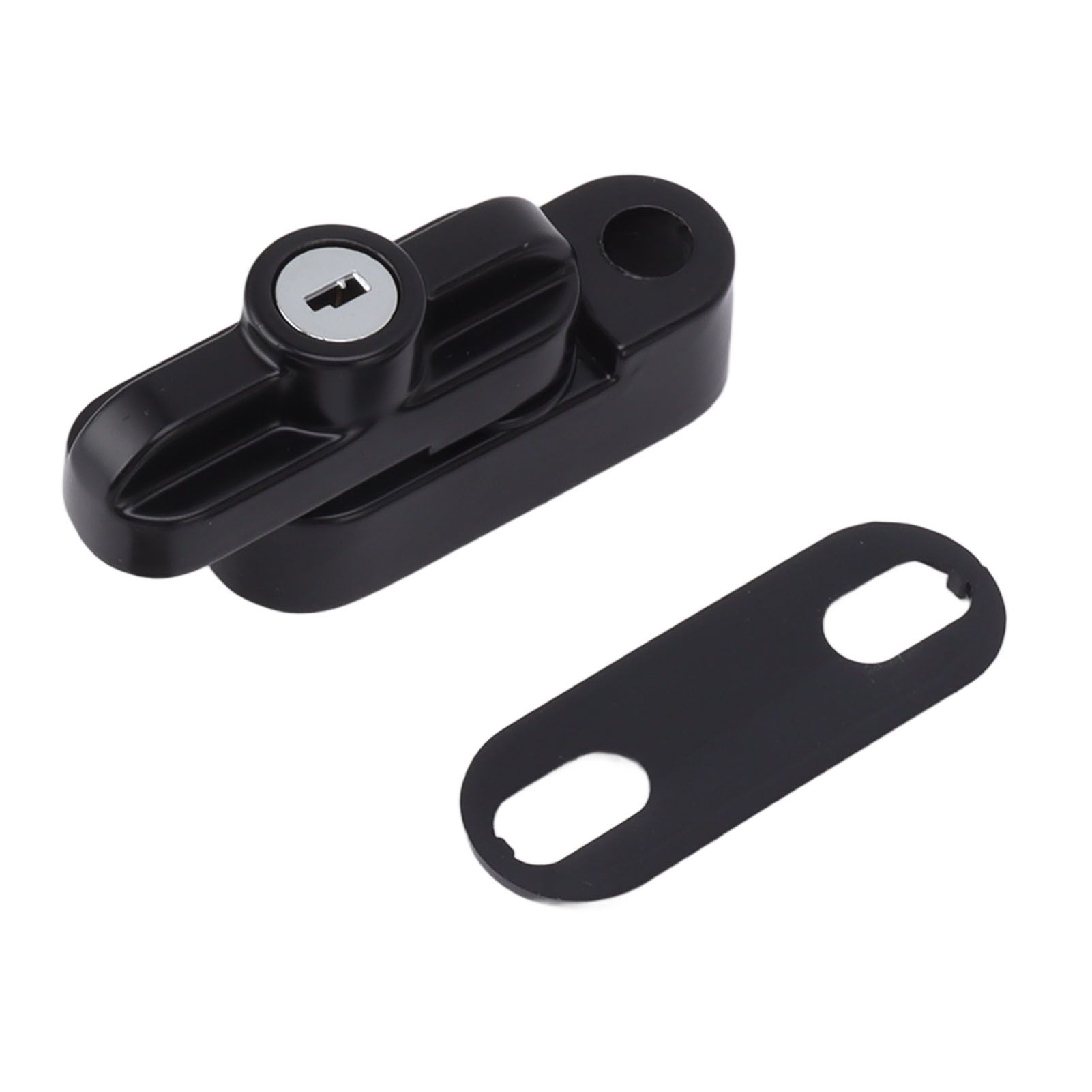 External Window Lock Catch Aluminum Alloy Anti Theft Flat Window Buckle Lock for Single Double Windows Black - Image 7