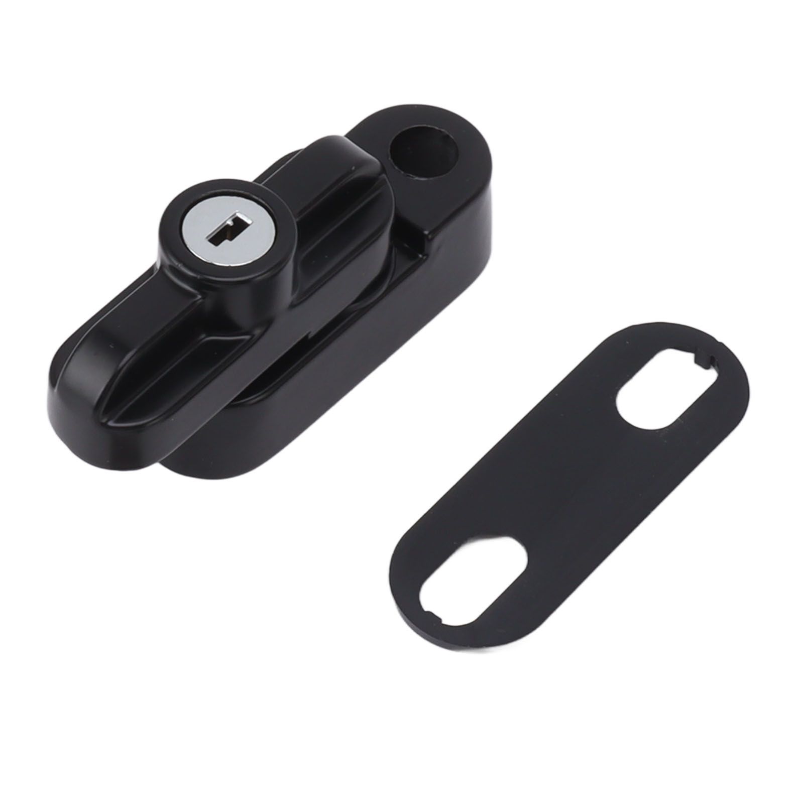External Window Lock Catch Aluminum Alloy Anti Theft Flat Window Buckle Lock for Single Double Windows Black - Image 8