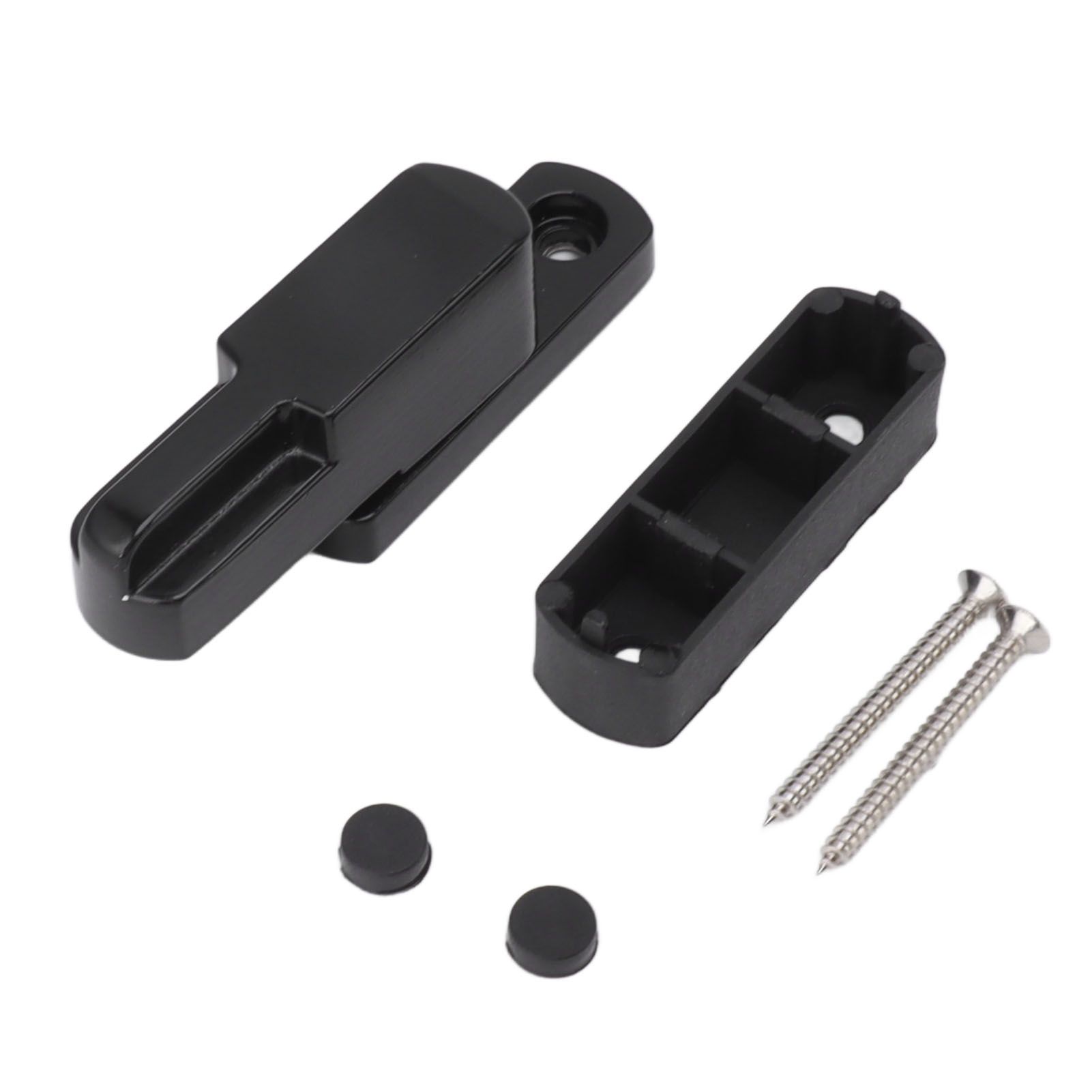 Window Sash Lock Aluminum Alloy T Type Sliding Window Latch Child Proof Safety Lock for Home Security Black - Image 1