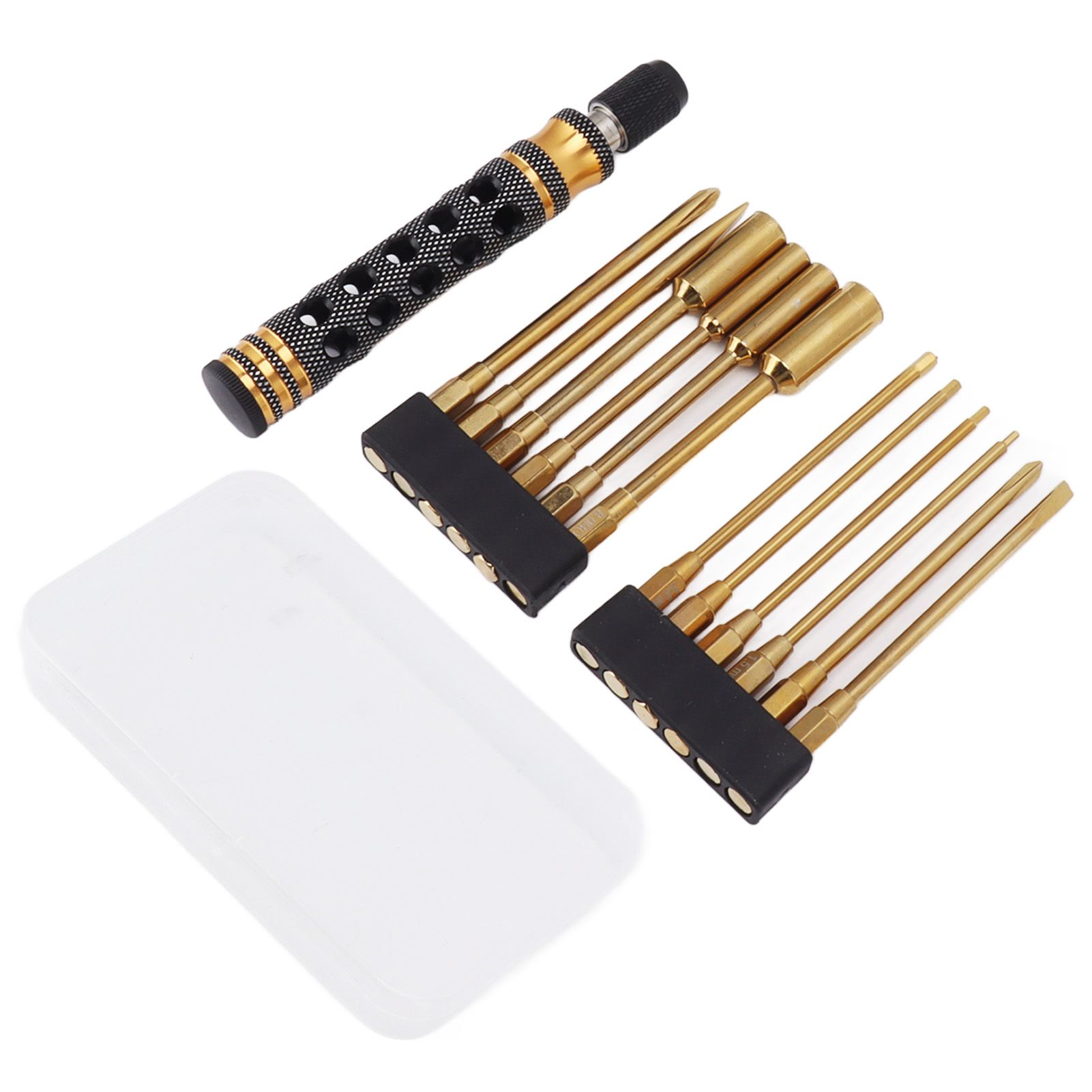 Screw Driver Repair Tool Push Type 12 in 1 Ergonomic High Toughness Multi Bit Screwdriver Tool Set for RC Drone Car - Image 1