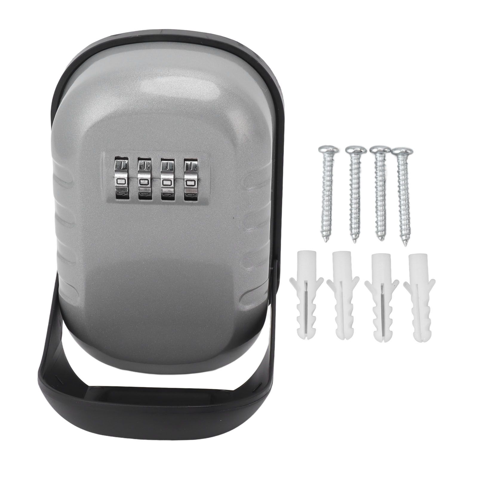 Key Lock Box Safe Security Wall Mounted Waterproof Password Combination Lock Storage Box for House Key Flash Silver - Image 1
