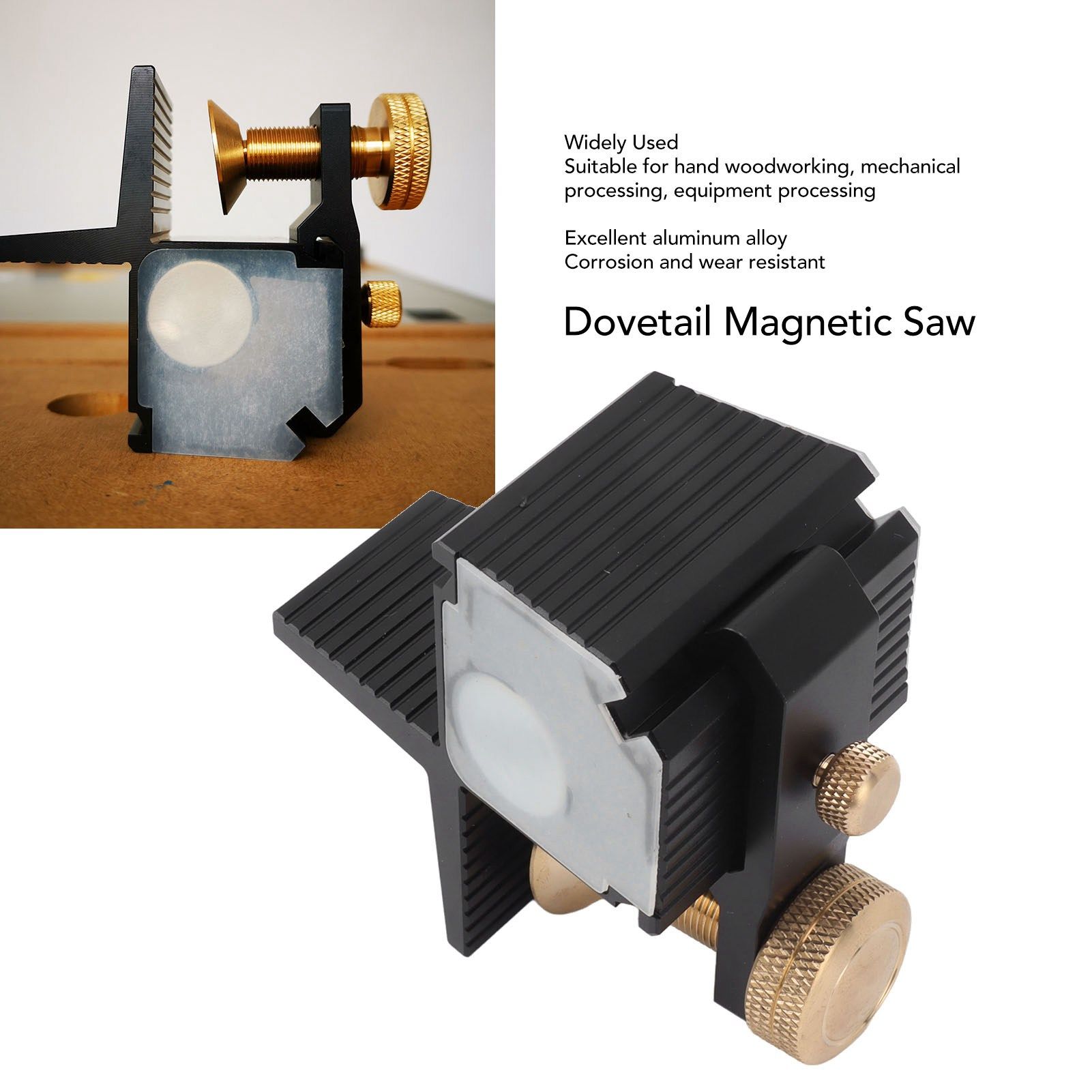 Woodworking Dovetail Magnetic Saw 1:7 Accuracy Cutting Aluminum Alloy Wood Joints Guide Gauge - Image 8