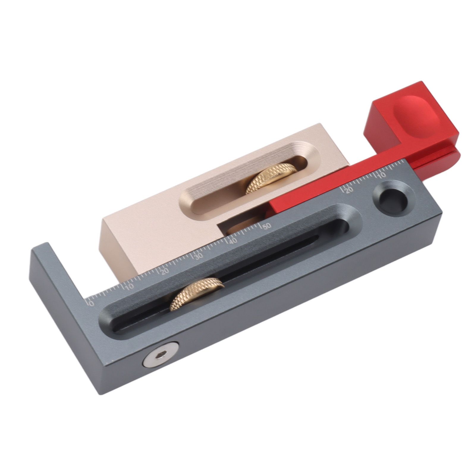 JF06 Table Saw Slot Adjuster Mortise and Tenon Tool Woodworking Movable Measuring Block - Image 7