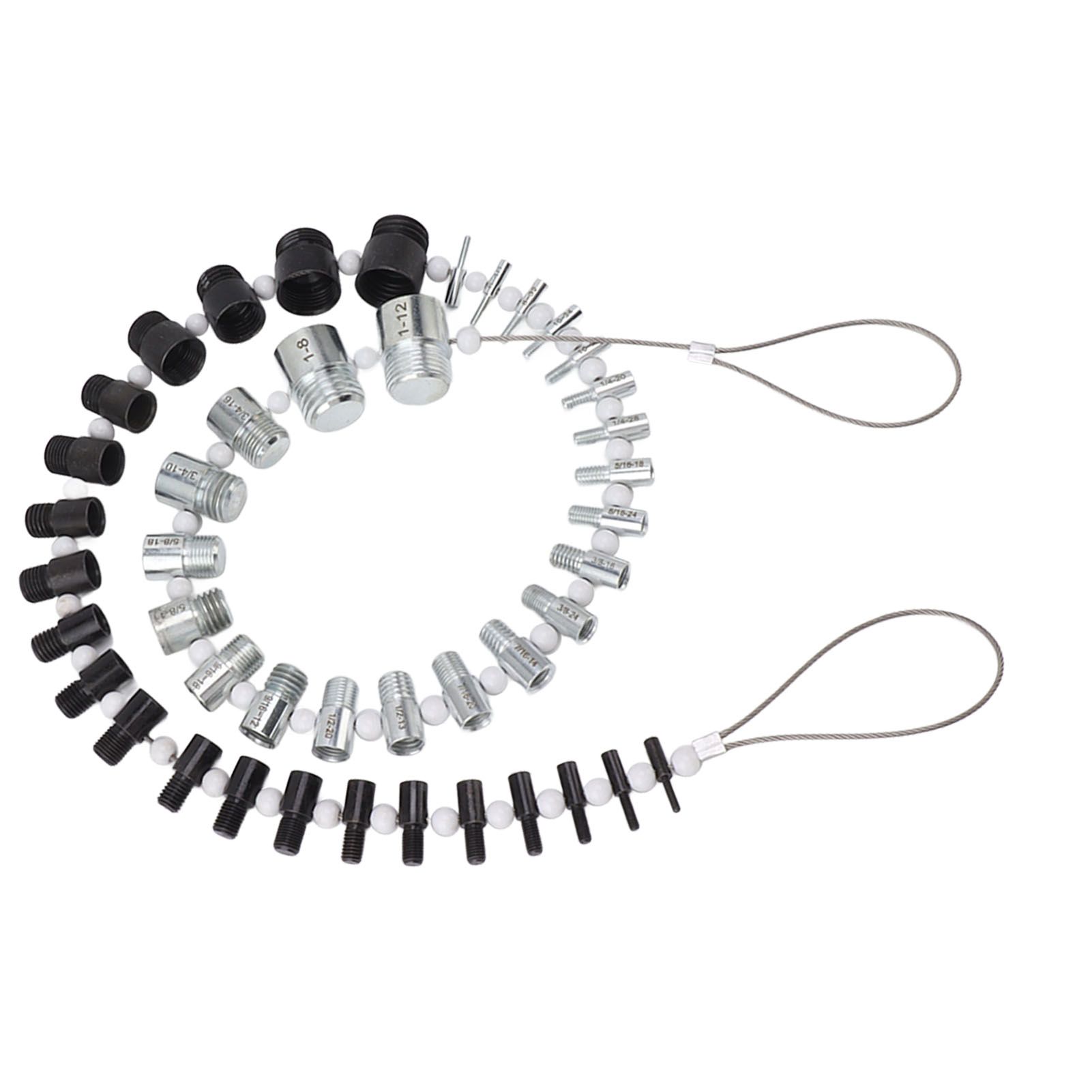 Nut and Bolt Thread Checker 44 Male Female Thread Identifier Gauges 23 Inch and 21 Metric Sizes - Image 2