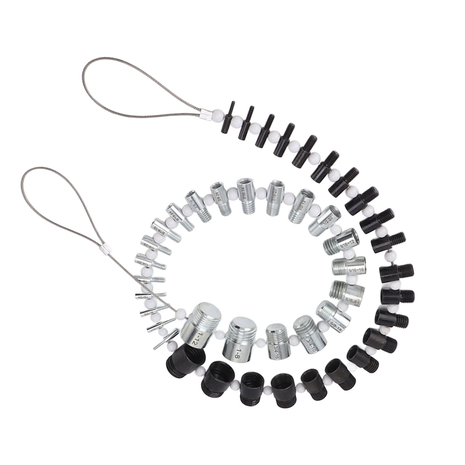 Nut and Bolt Thread Checker 44 Male Female Thread Identifier Gauges 23 Inch and 21 Metric Sizes - Image 5