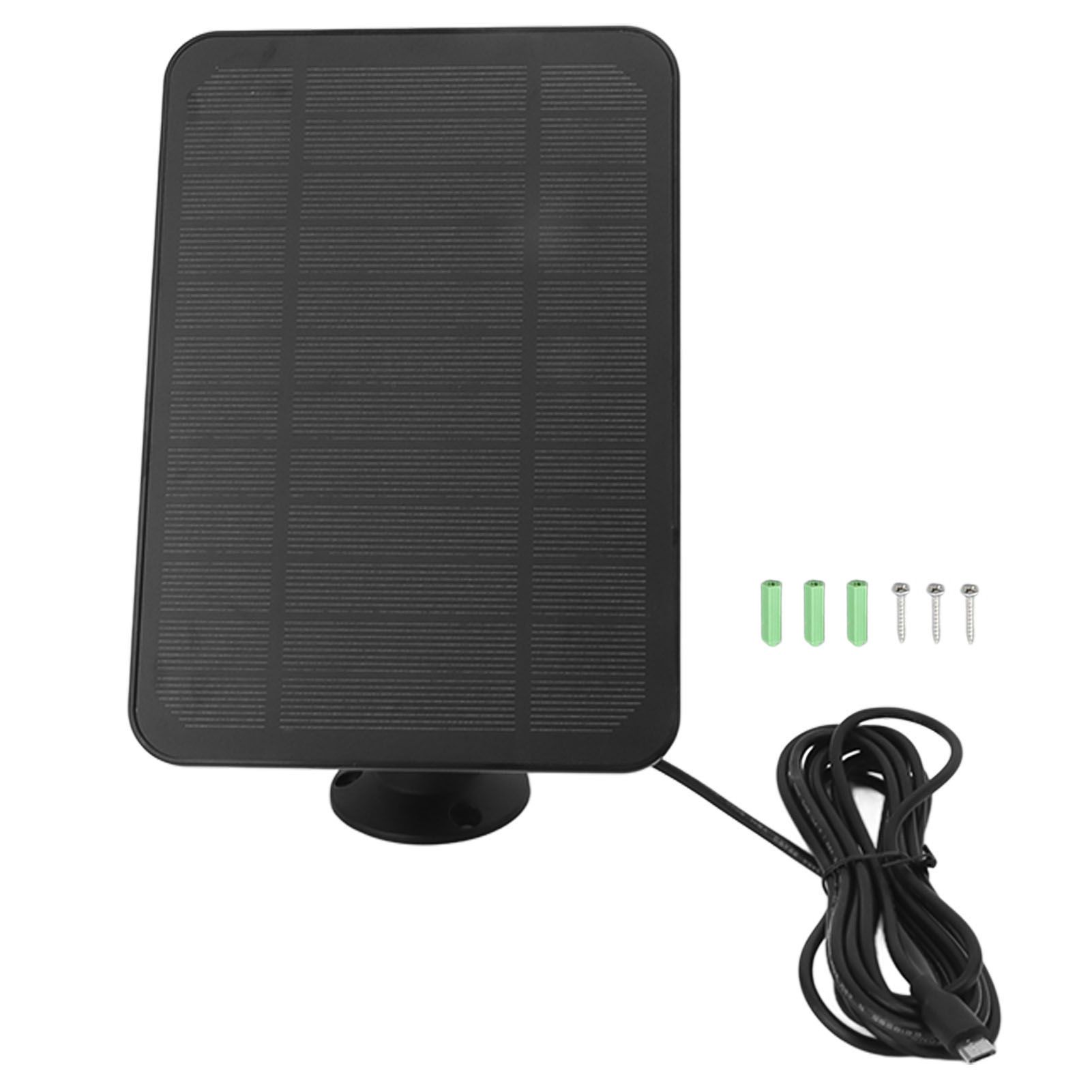 4W 5V Solar Panel for Arlo for Ring for Blink Security Camera IP65 Waterproof Solar Charger with 360 Degree Adjustable Bracket Black - Image 1