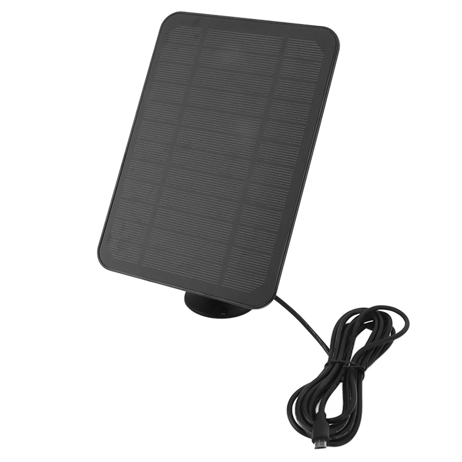 4W 5V Solar Panel for Arlo for Ring for Blink Security Camera IP65 Waterproof Solar Charger with 360 Degree Adjustable Bracket Black - Image 3
