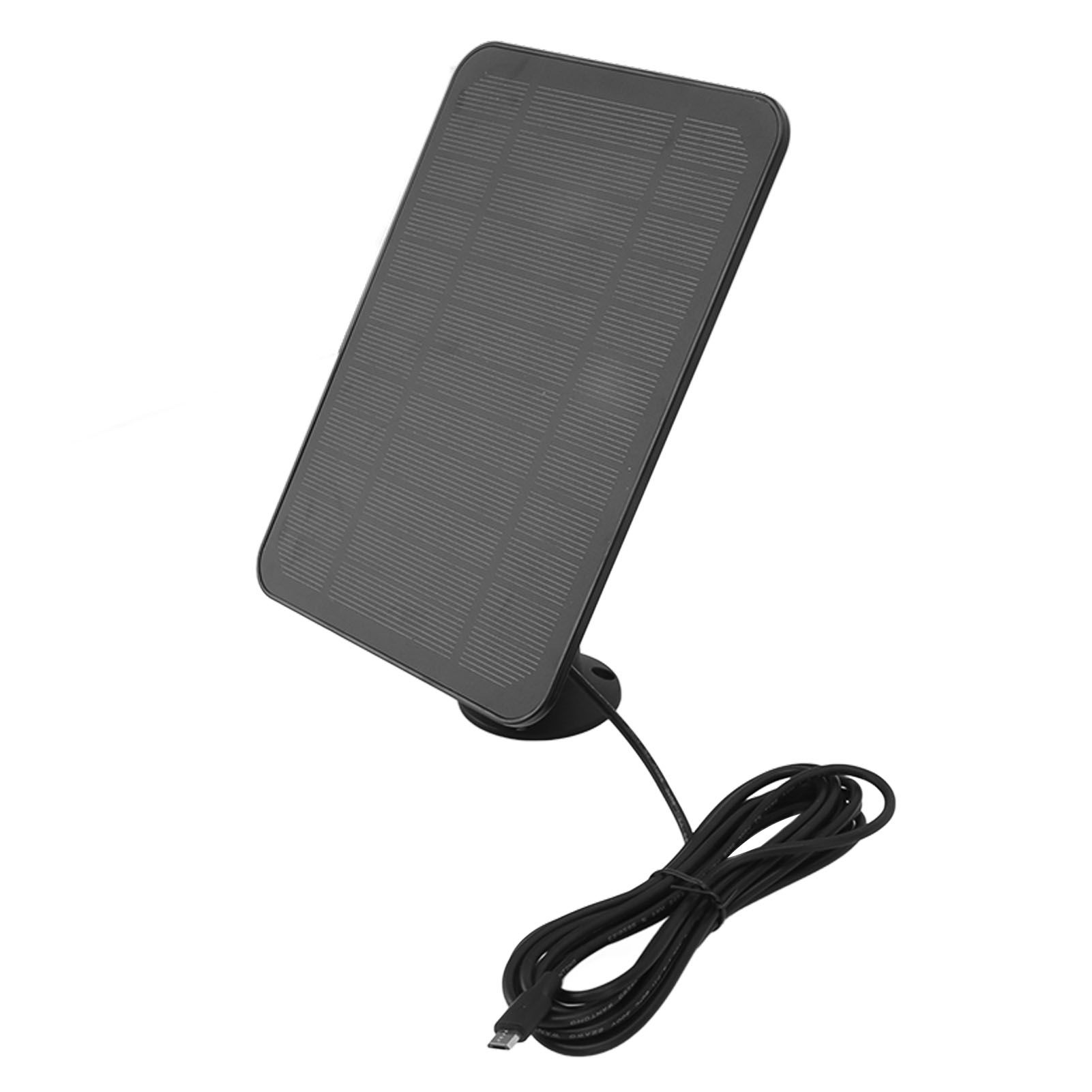 4W 5V Solar Panel for Arlo for Ring for Blink Security Camera IP65 Waterproof Solar Charger with 360 Degree Adjustable Bracket Black - Image 4