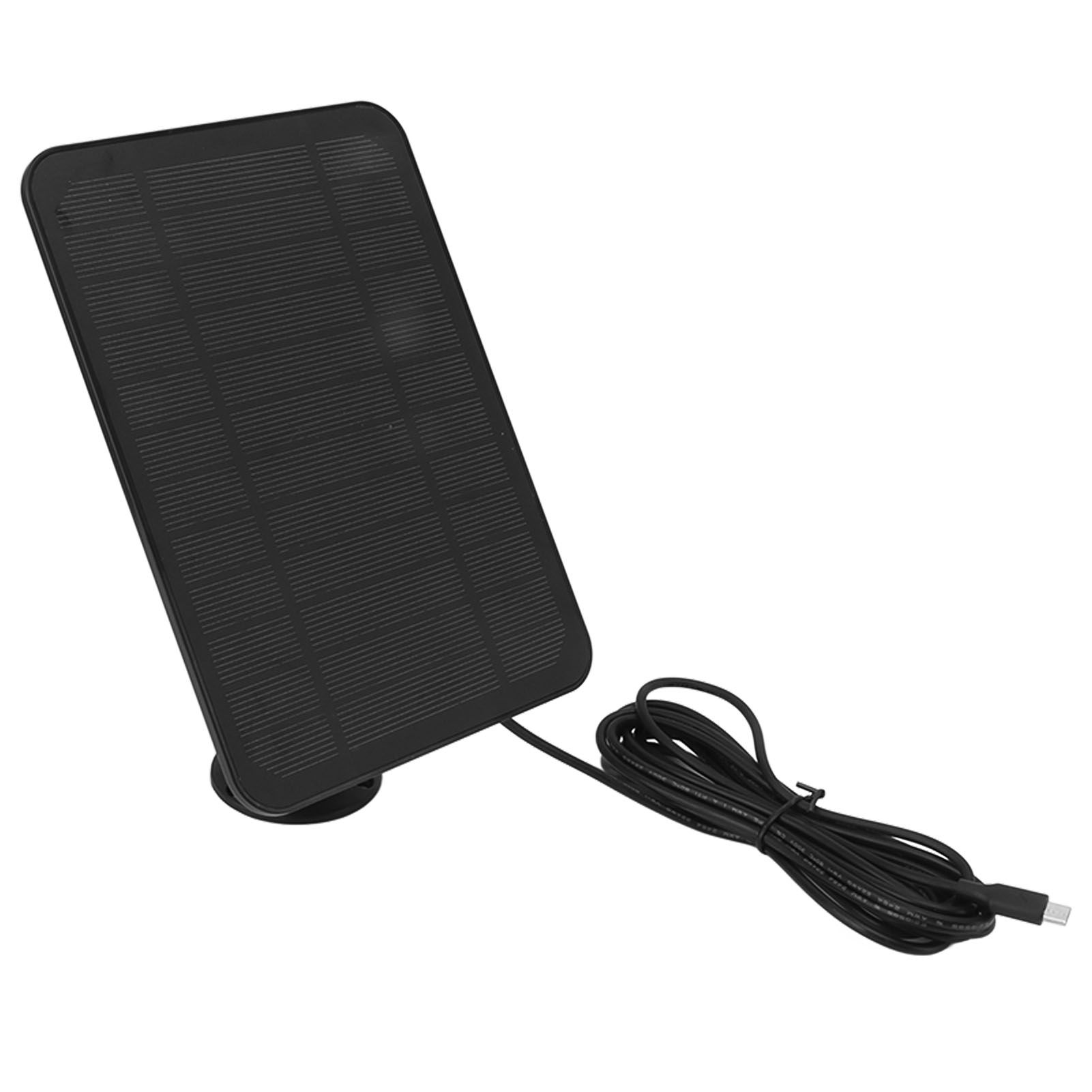 4W 5V Solar Panel for Arlo for Ring for Blink Security Camera IP65 Waterproof Solar Charger with 360 Degree Adjustable Bracket Black - Image 5