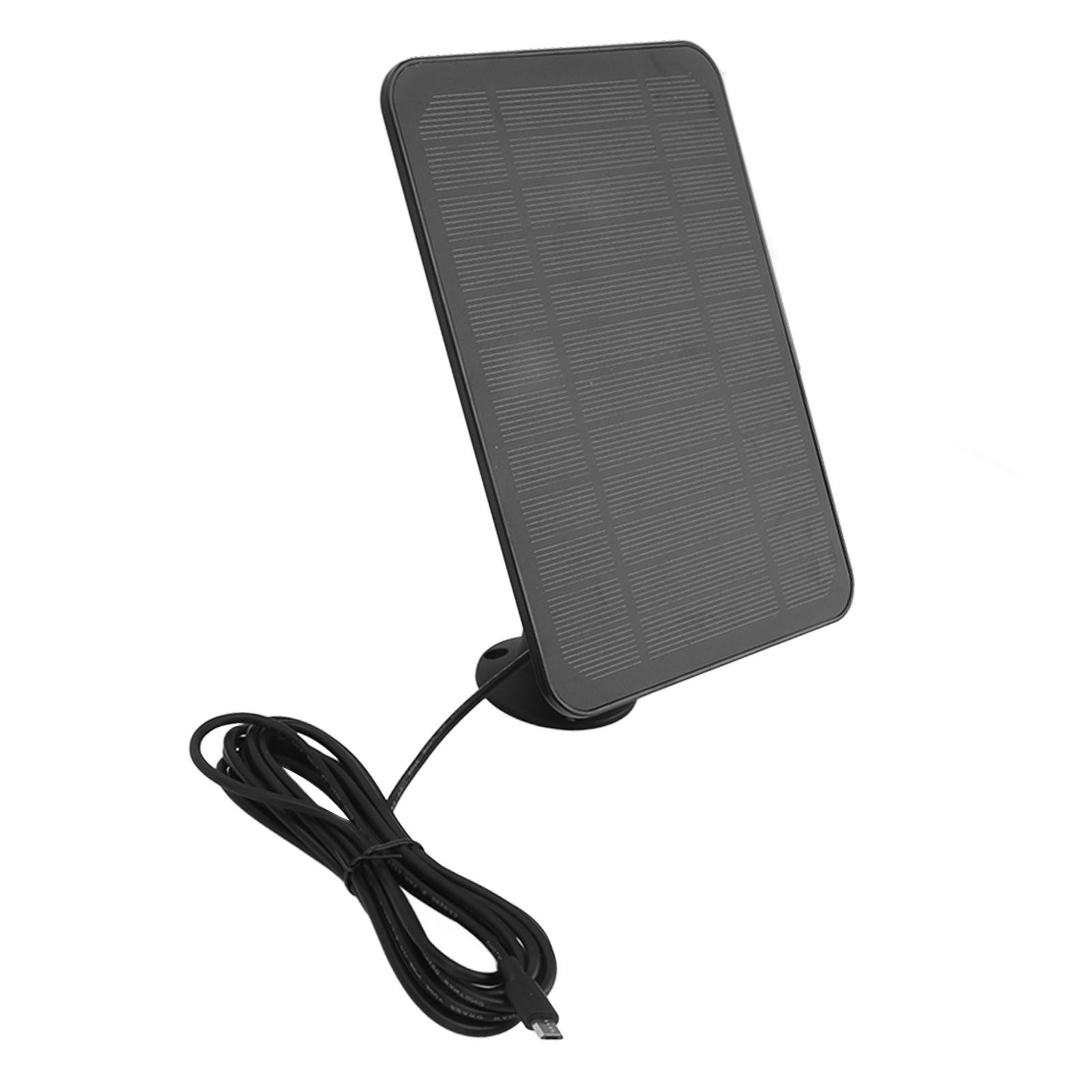 4W 5V Solar Panel for Arlo for Ring for Blink Security Camera IP65 Waterproof Solar Charger with 360 Degree Adjustable Bracket Black - Image 8