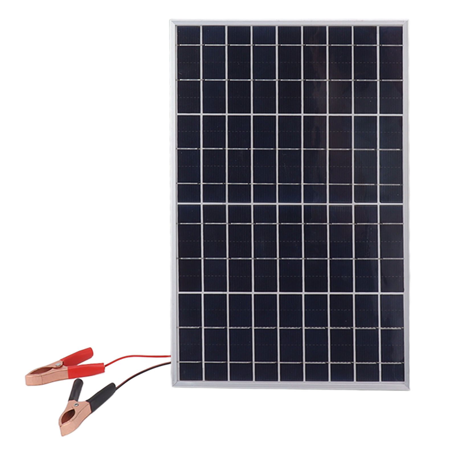 Solar Panel 15W 18V High Efficiency Polycrystalline Solar Panel Kit with Clip for Car RV Marine Charging - Image 1