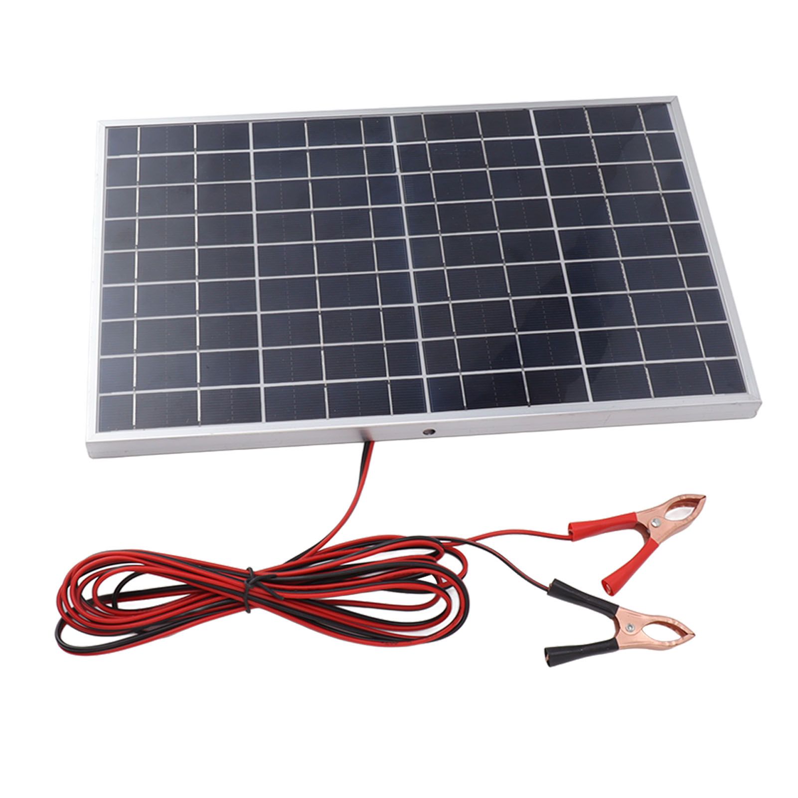 Solar Panel 15W 18V High Efficiency Polycrystalline Solar Panel Kit with Clip for Car RV Marine Charging - Image 2