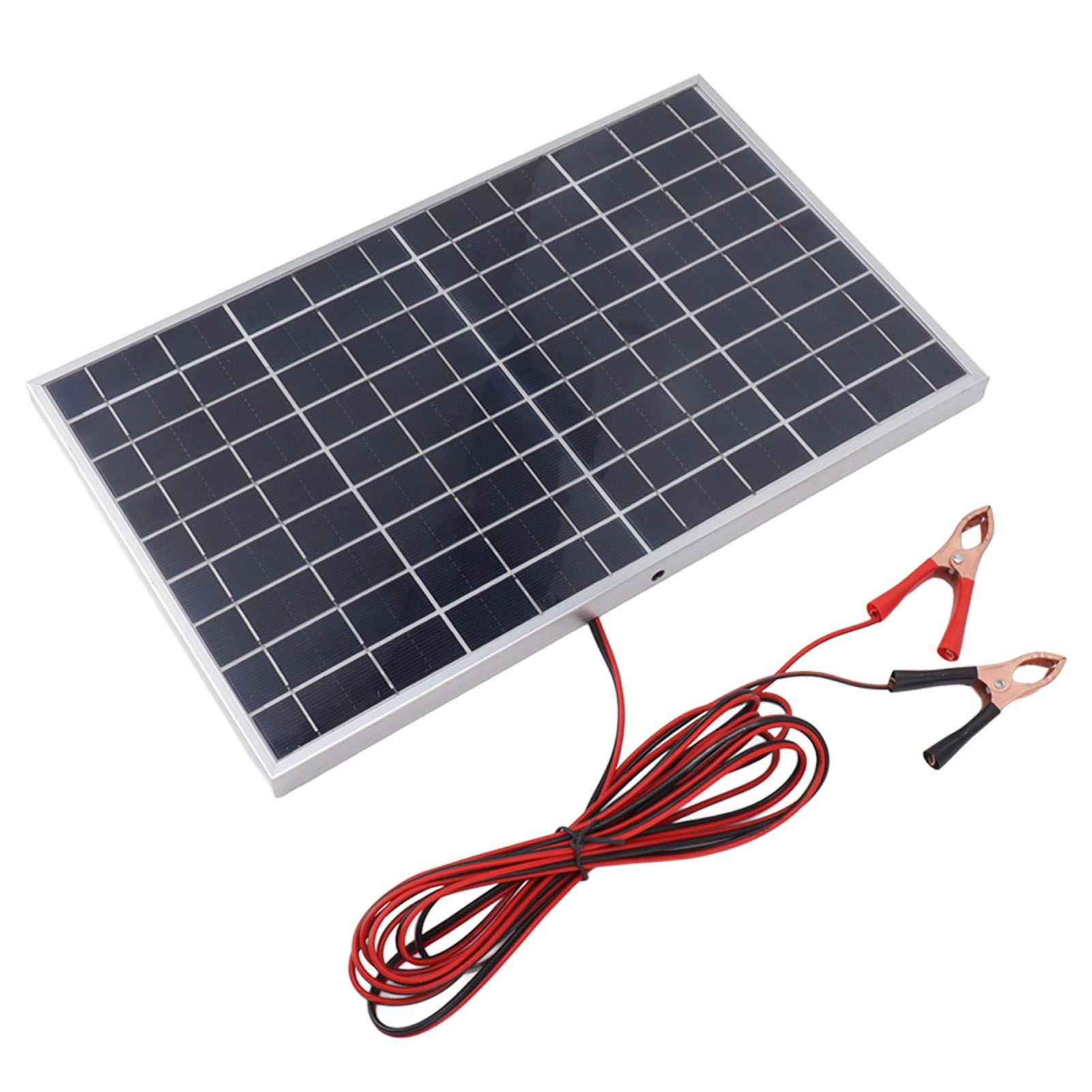 Solar Panel 15W 18V High Efficiency Polycrystalline Solar Panel Kit with Clip for Car RV Marine Charging - Image 3