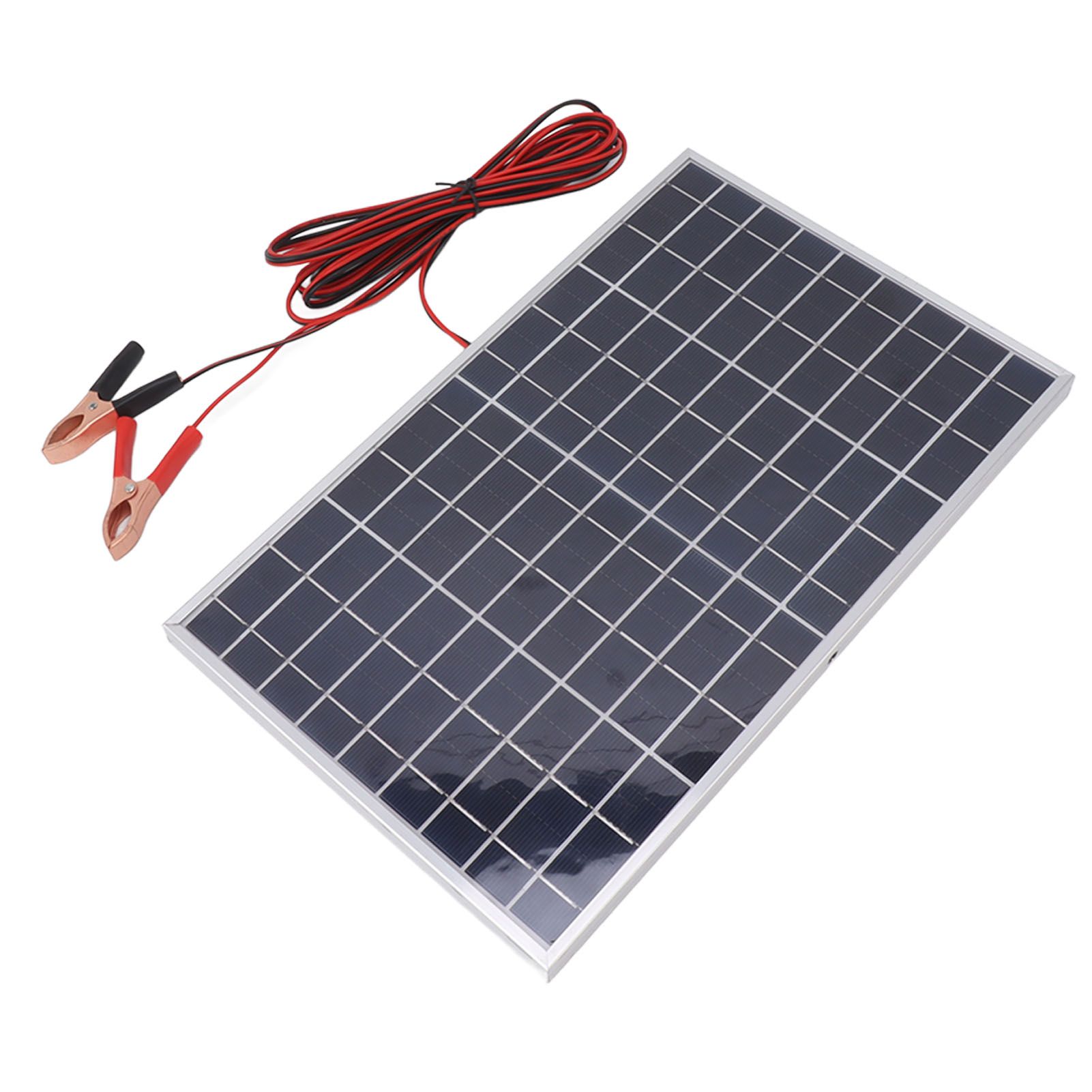 Solar Panel 15W 18V High Efficiency Polycrystalline Solar Panel Kit with Clip for Car RV Marine Charging - Image 6