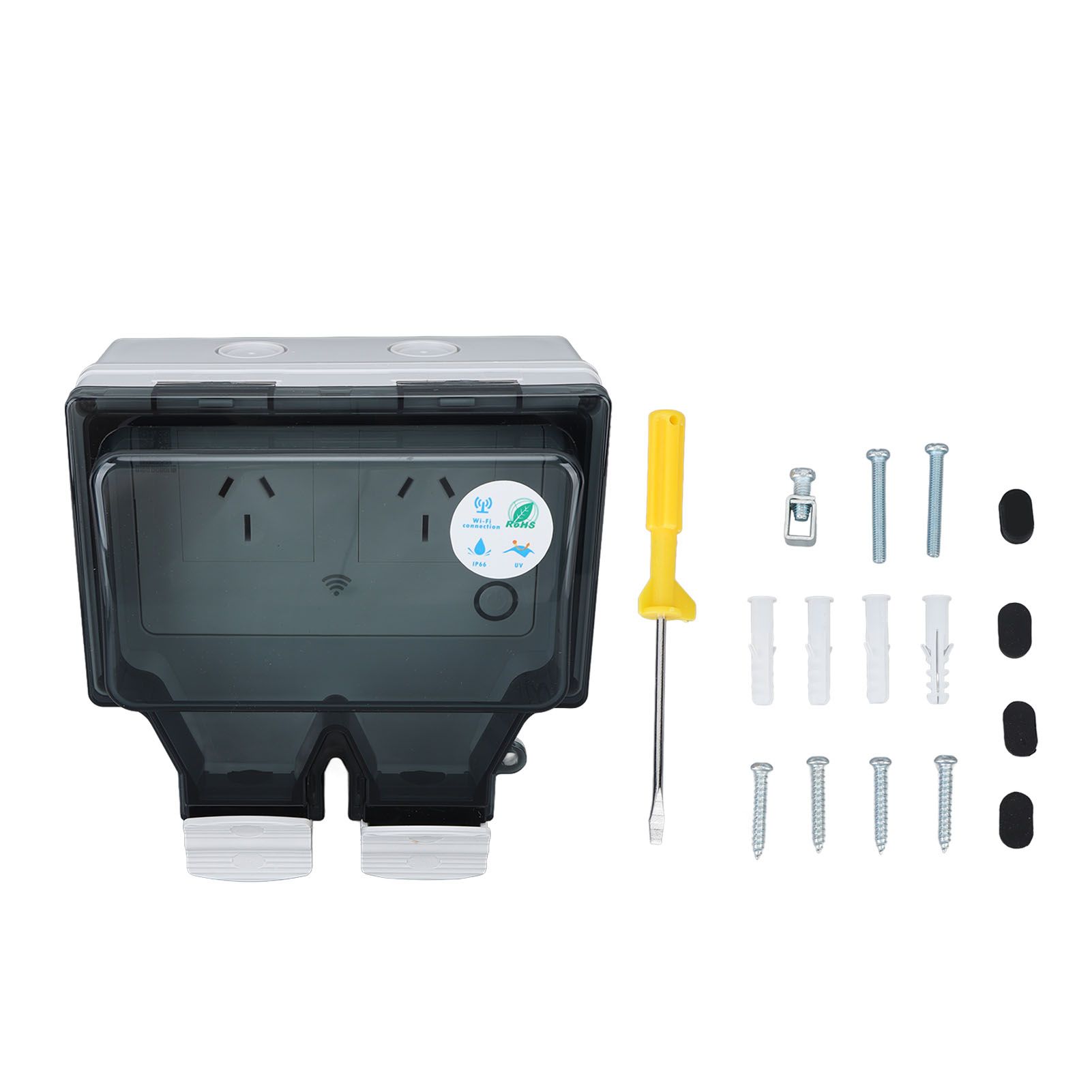 WiFi Intelligent Socket Type 86 IP66 Outdoor Waterproof Wifi Smart Power Outlets APP Control 15A AU Plug 110‑250V SNW 2AU - Image 1