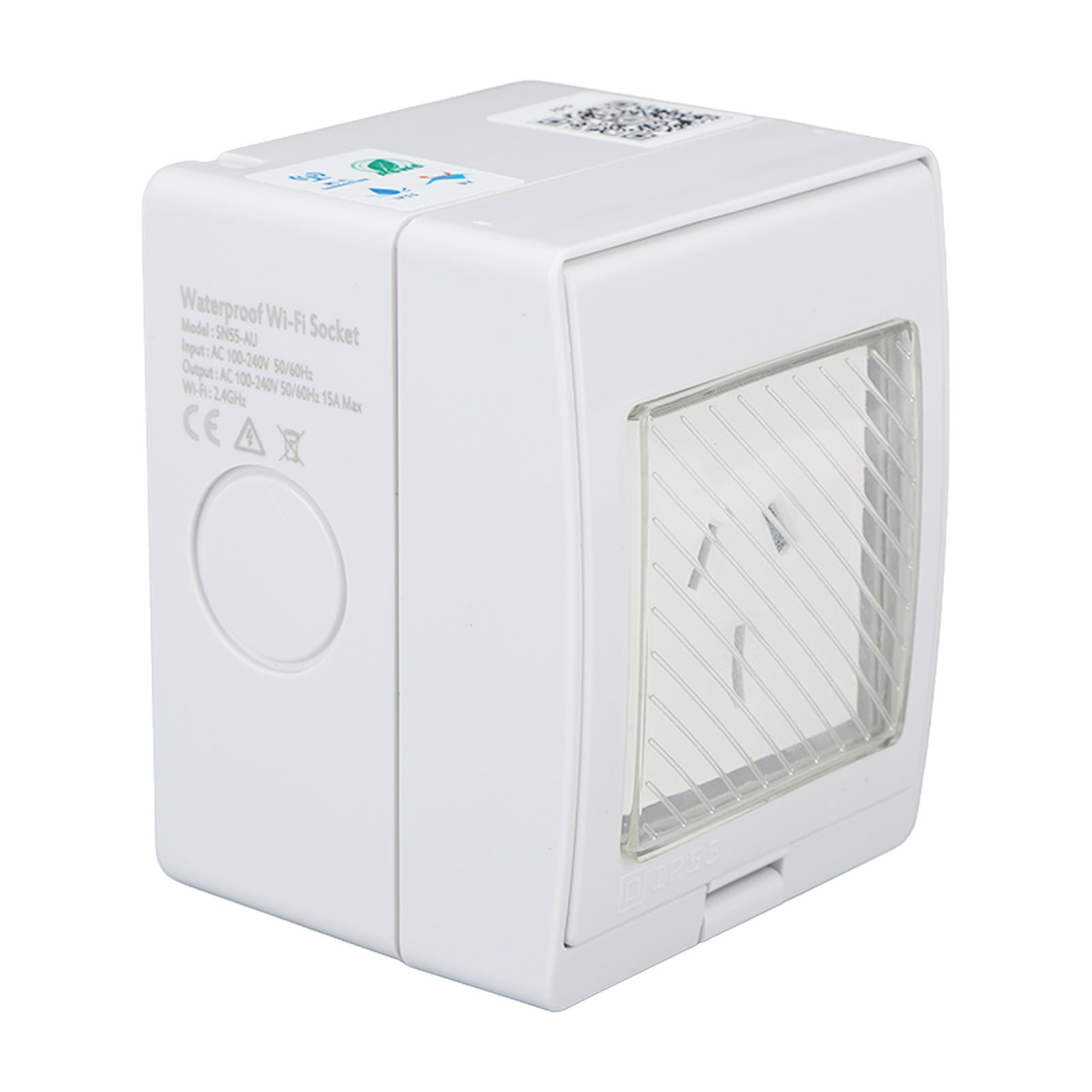 WiFi Smart Socket PC ABS IP55 Waterproof APP Remote Control Power Outlet for Bathroom Outdoor 100 to 240V SN55 AU (AU Plug 15A) - Image 3