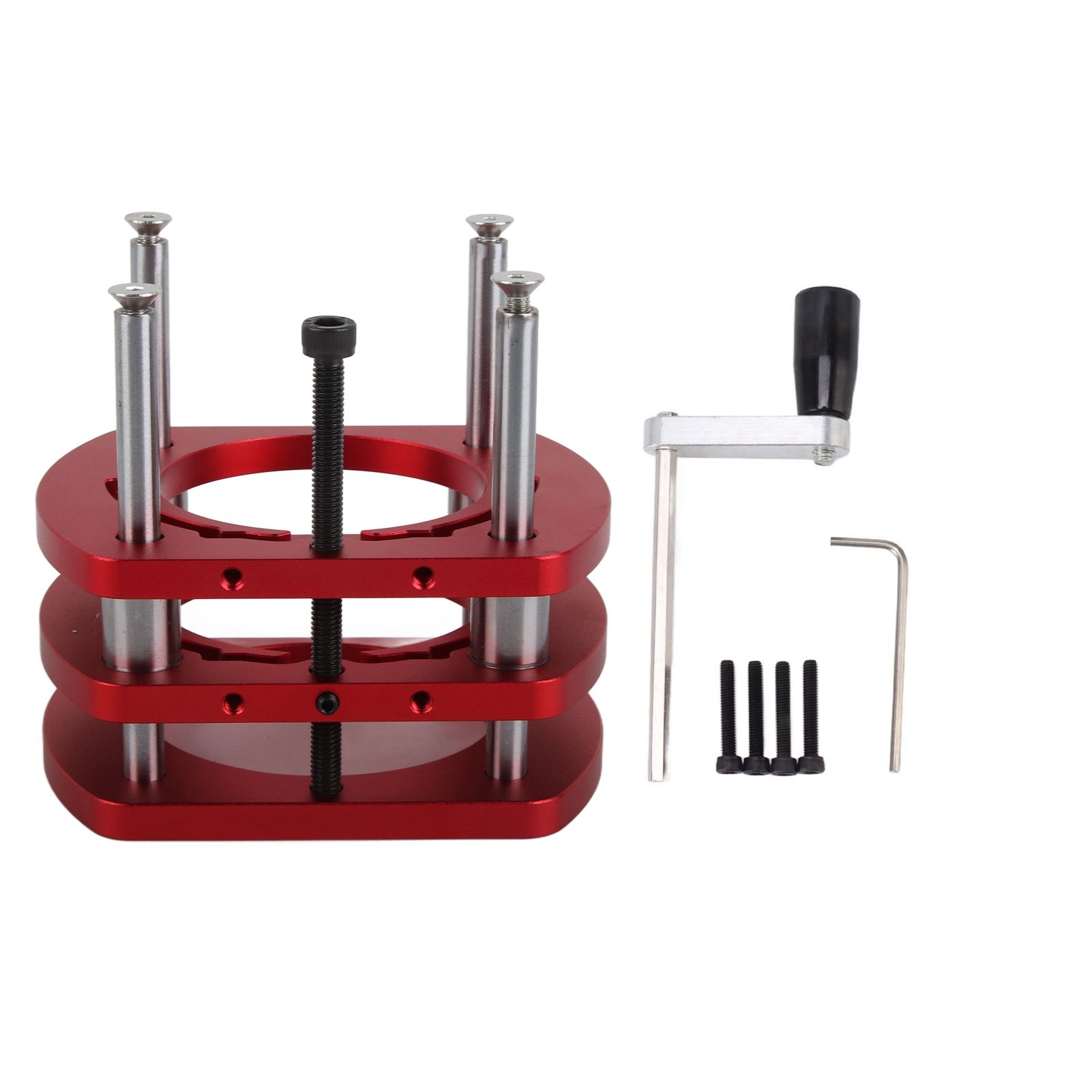 Router Lift Base Aluminum Alloy Router Table Saw Insert Plate Lifting System Base Kit for Small Trimming Machines - Image 1