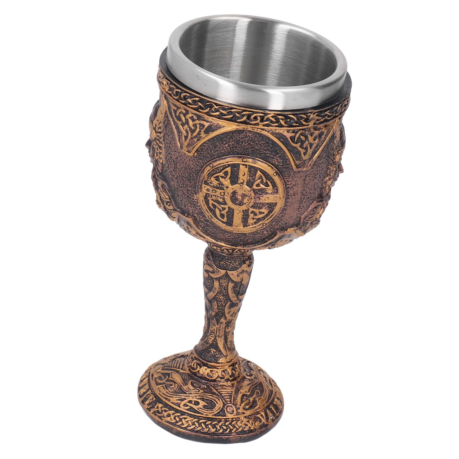 Nordic Wine Goblet Resin Shell Stainless Steel Unique Retro Beer Cup for Cocktails Whisky Red Wine - Image 6