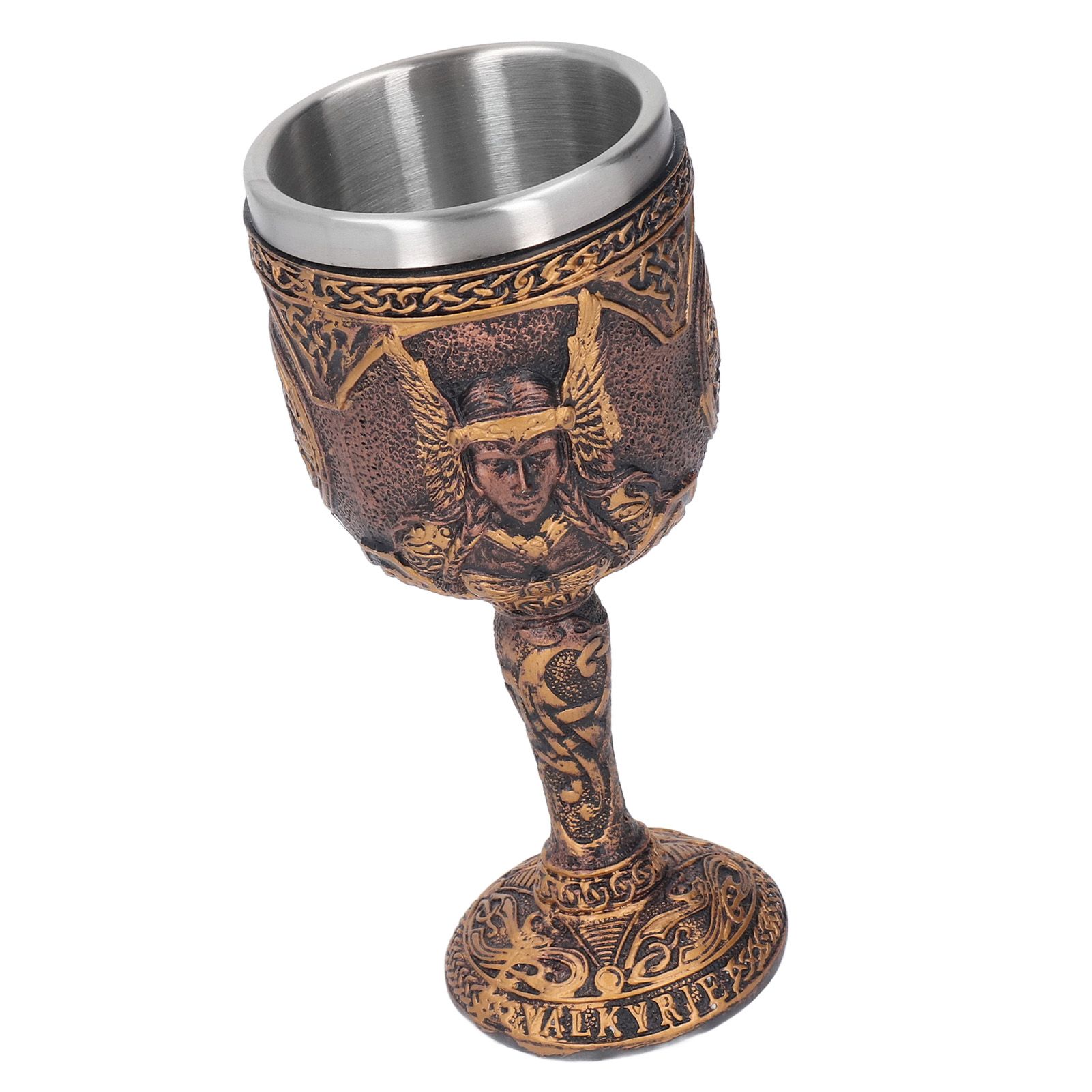Nordic Wine Goblet Resin Shell Stainless Steel Unique Retro Beer Cup for Cocktails Whisky Red Wine - Image 7