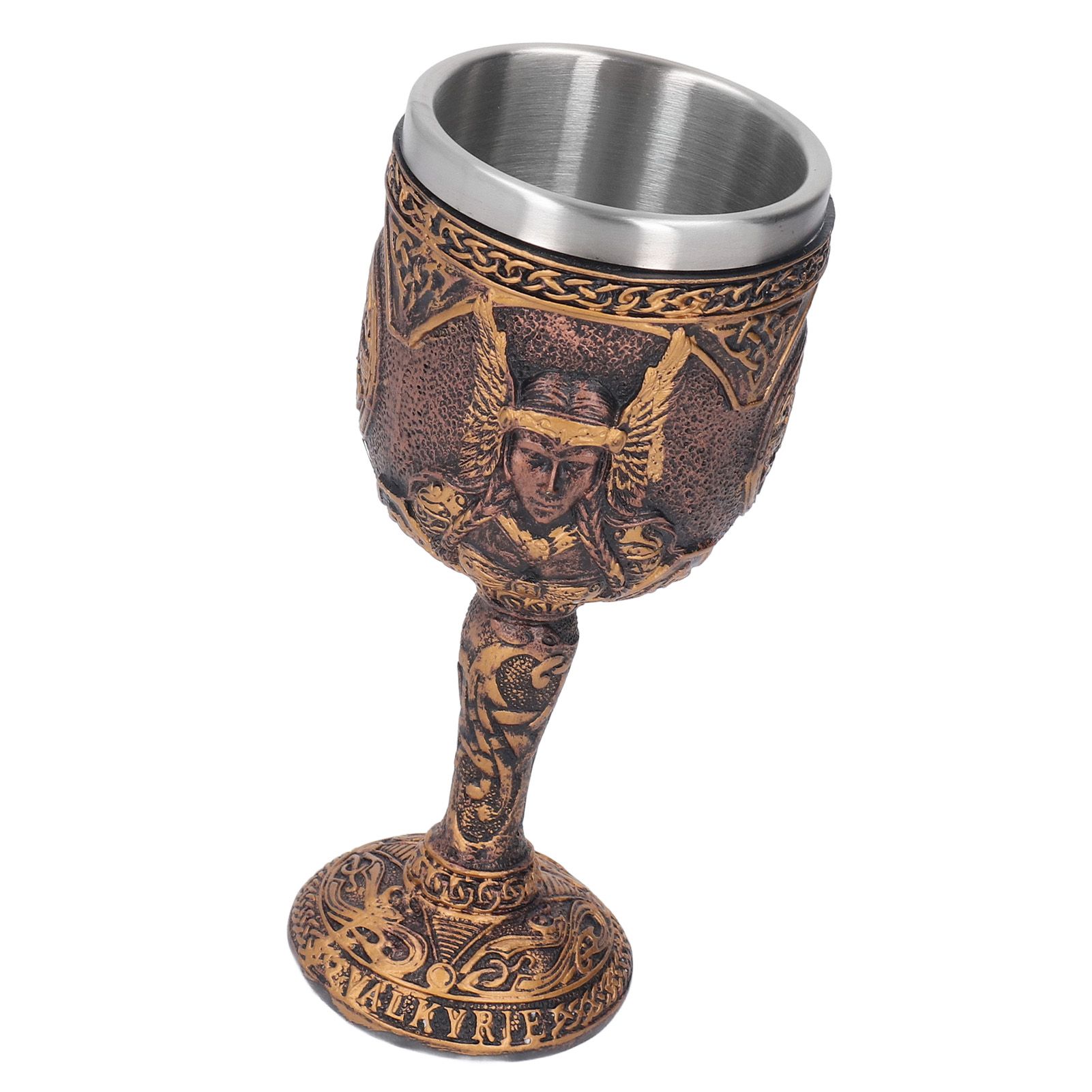 Nordic Wine Goblet Resin Shell Stainless Steel Unique Retro Beer Cup for Cocktails Whisky Red Wine - Image 8