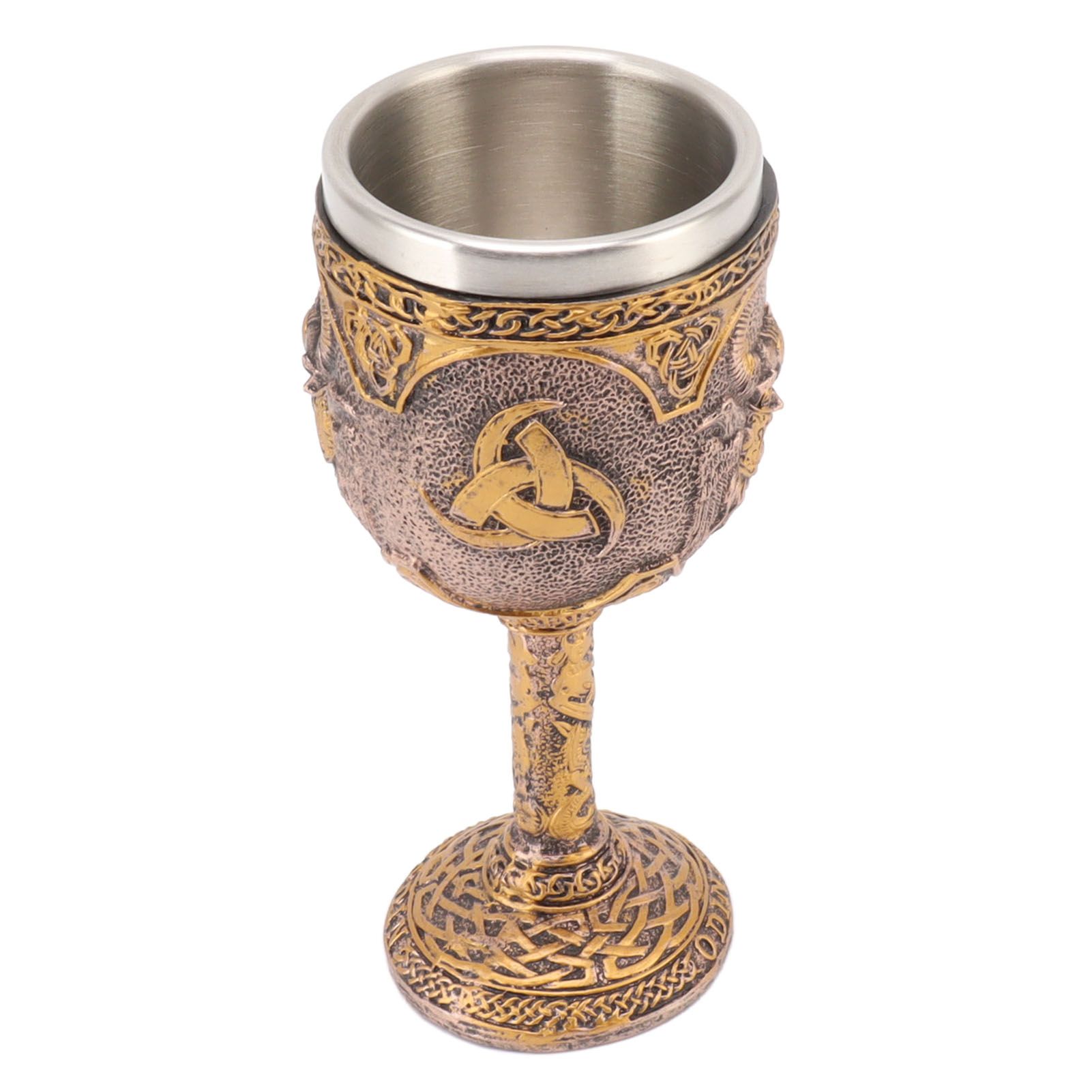 Nordic Viking Goblet Retro Resin Stainless Steel Beer Cup for Cocktails Whisky Red Wine - Image 1