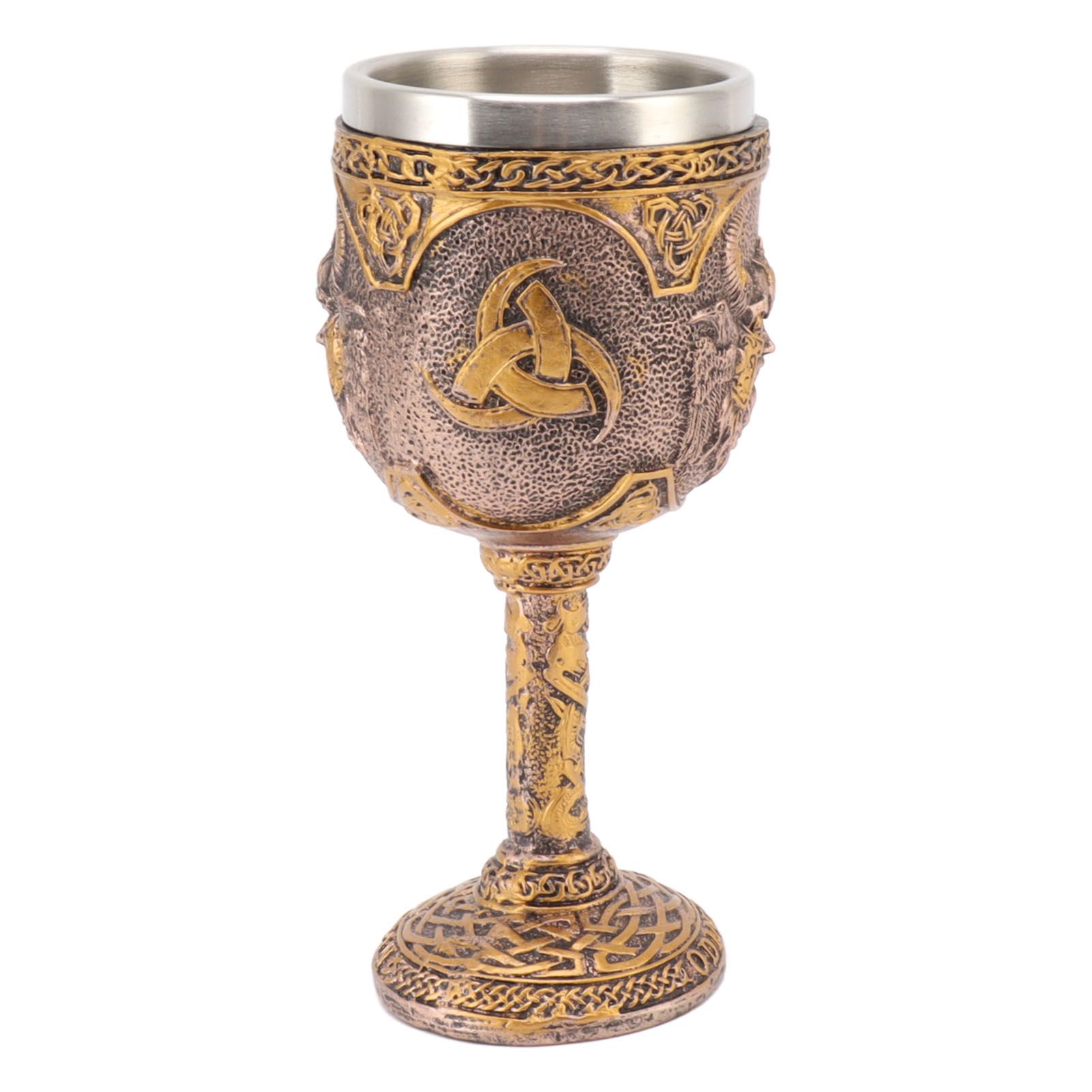 Nordic Viking Goblet Retro Resin Stainless Steel Beer Cup for Cocktails Whisky Red Wine - Image 2