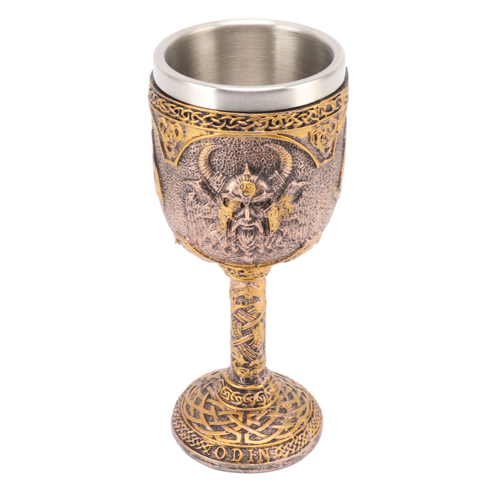 Nordic Viking Goblet Retro Resin Stainless Steel Beer Cup for Cocktails Whisky Red Wine - Image 3