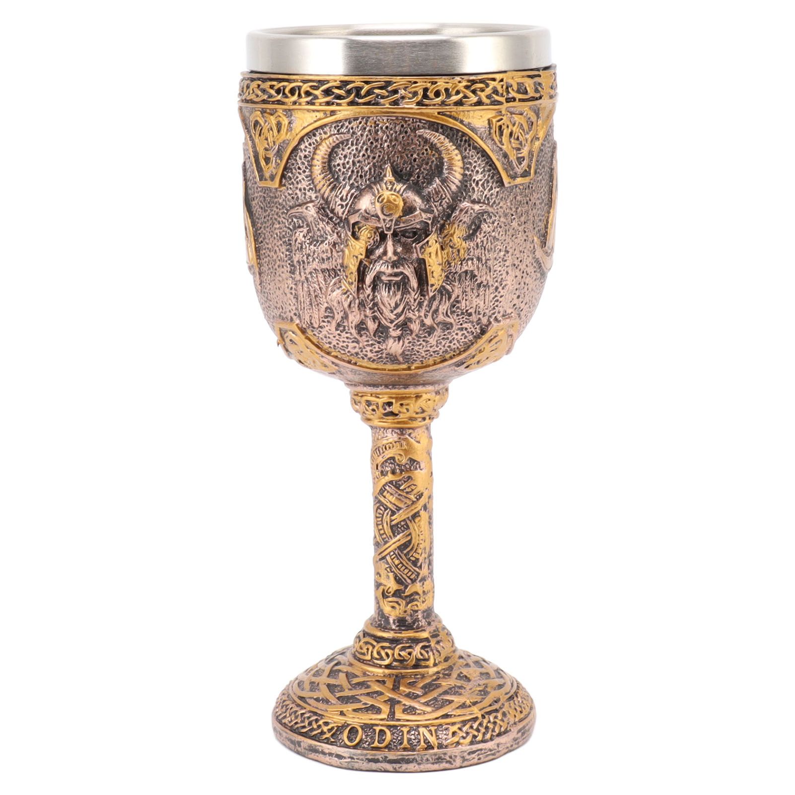 Nordic Viking Goblet Retro Resin Stainless Steel Beer Cup for Cocktails Whisky Red Wine - Image 4