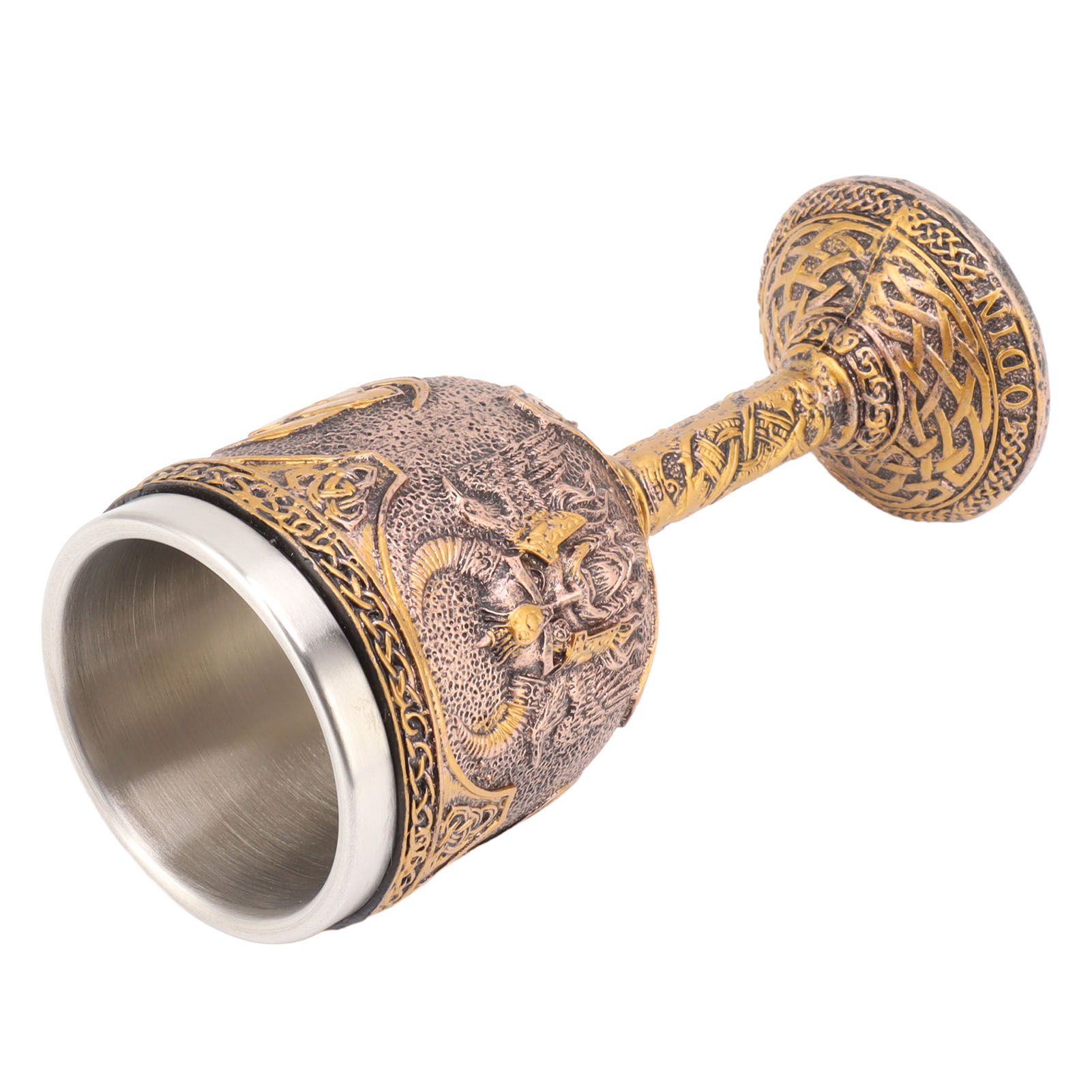 Nordic Viking Goblet Retro Resin Stainless Steel Beer Cup for Cocktails Whisky Red Wine - Image 7