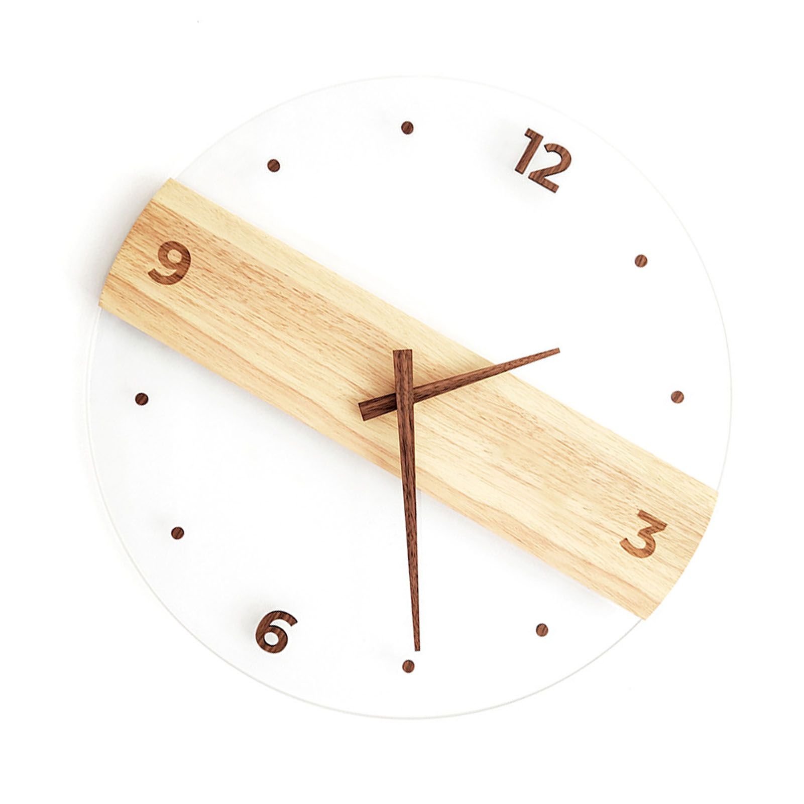 Wall Clock Silent Round Decorative Modern Acrylic Panel Hanging Clock for Living Room Bedroom Office - Image 2