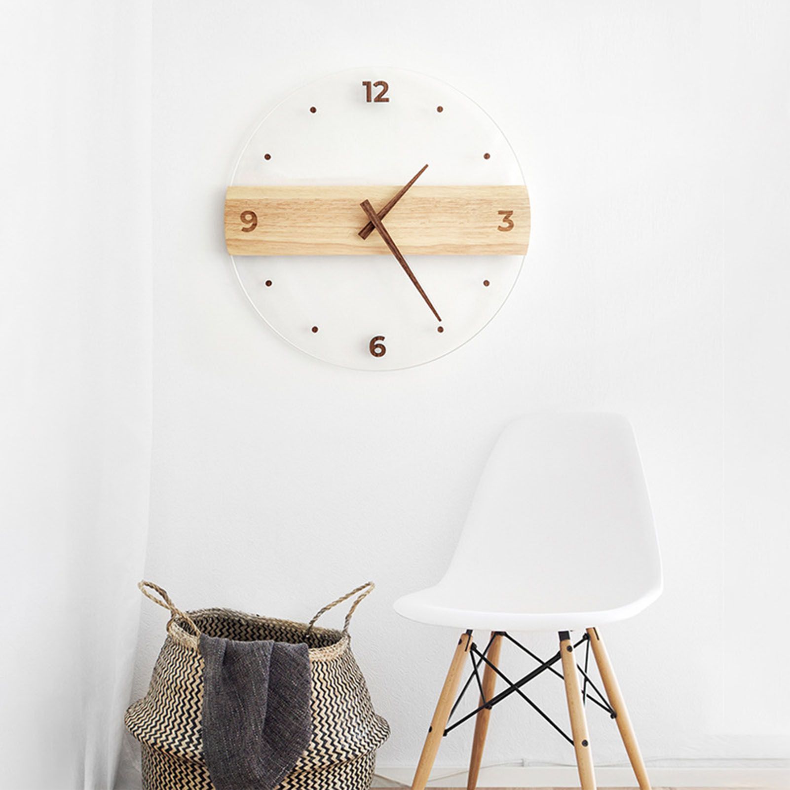 Wall Clock Silent Round Decorative Modern Acrylic Panel Hanging Clock for Living Room Bedroom Office - Image 6