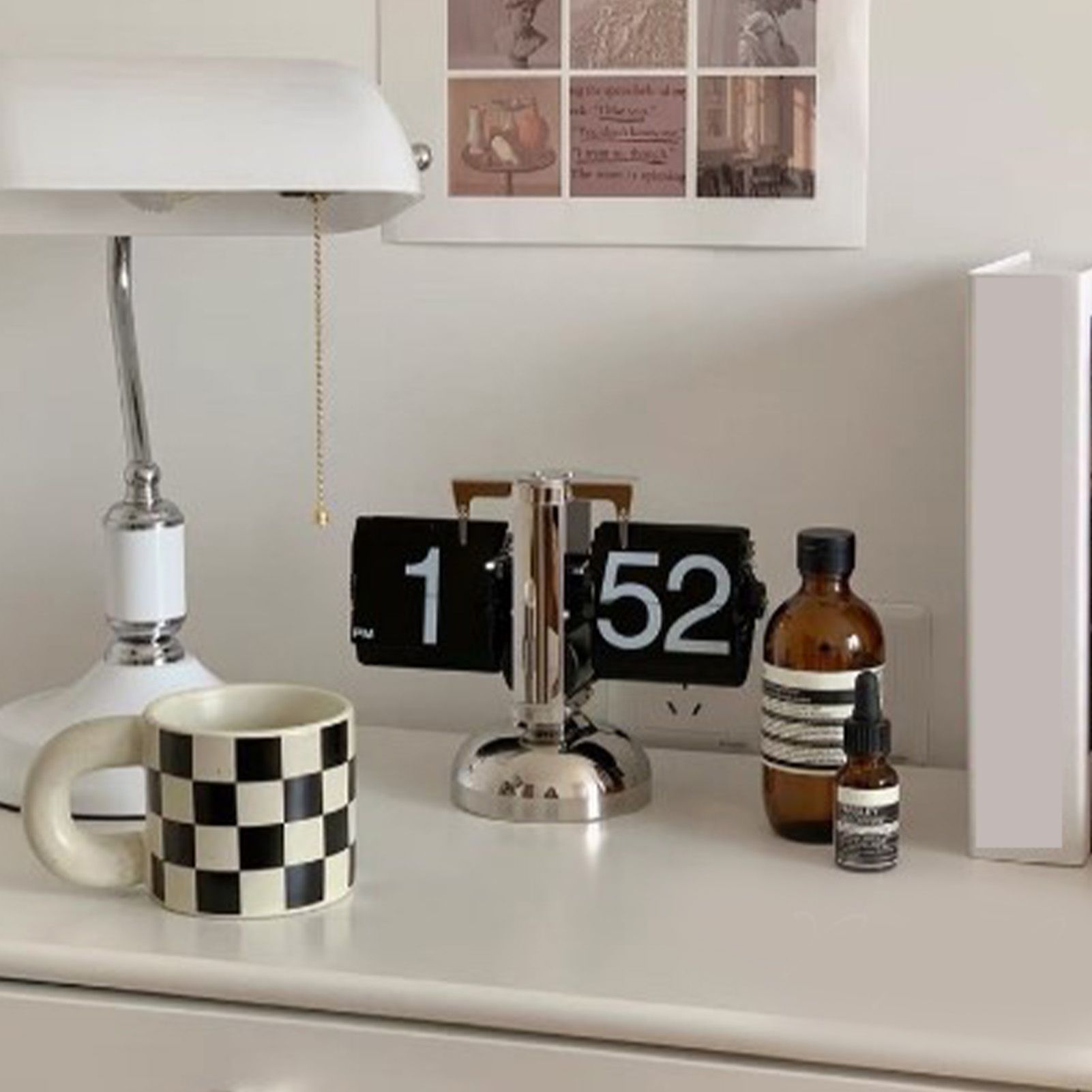 Digital Flip Down Clock Retro Minimalist Single Foot Mechanical Auto Flip Clock Desk Clock for Home Livingroom Black - Image 6